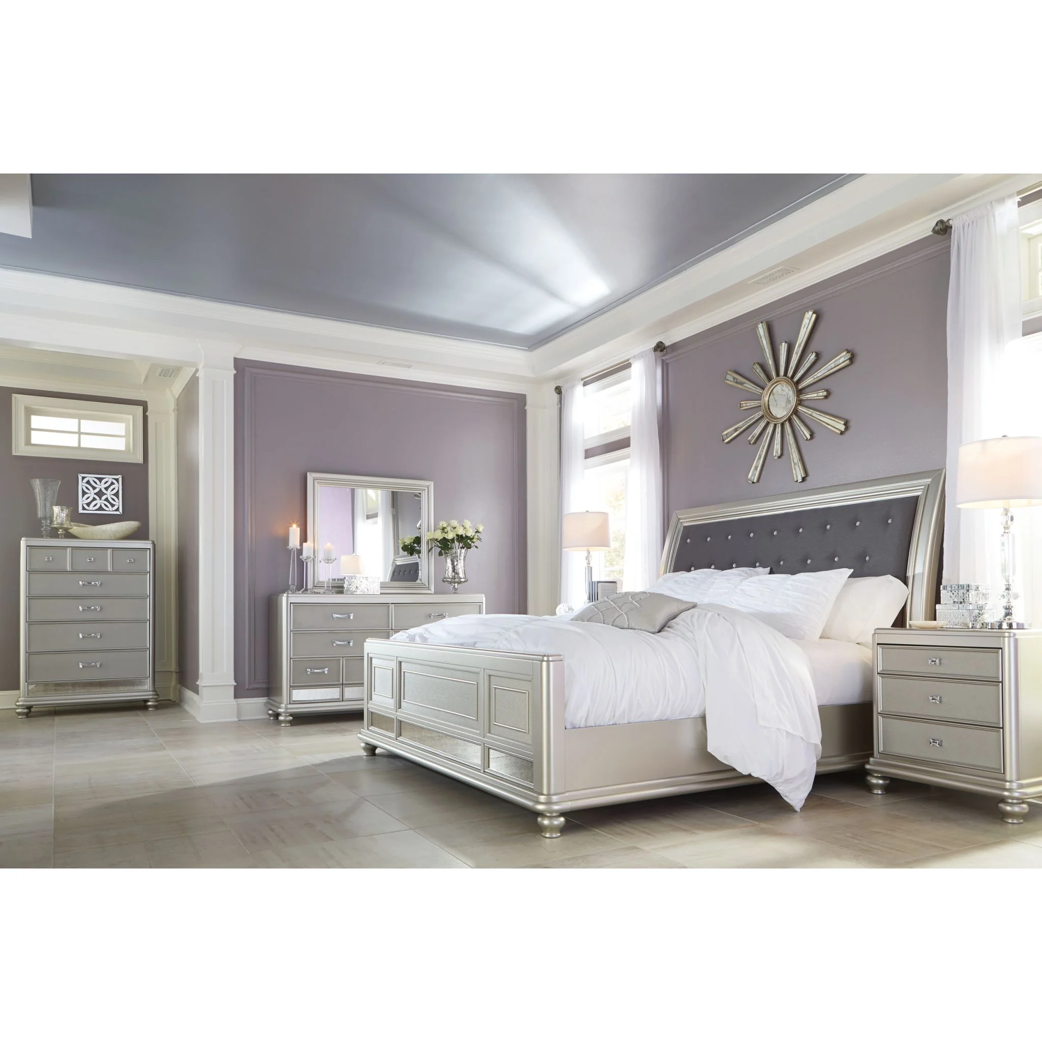 Coralayne Sleigh Bed - Image 4