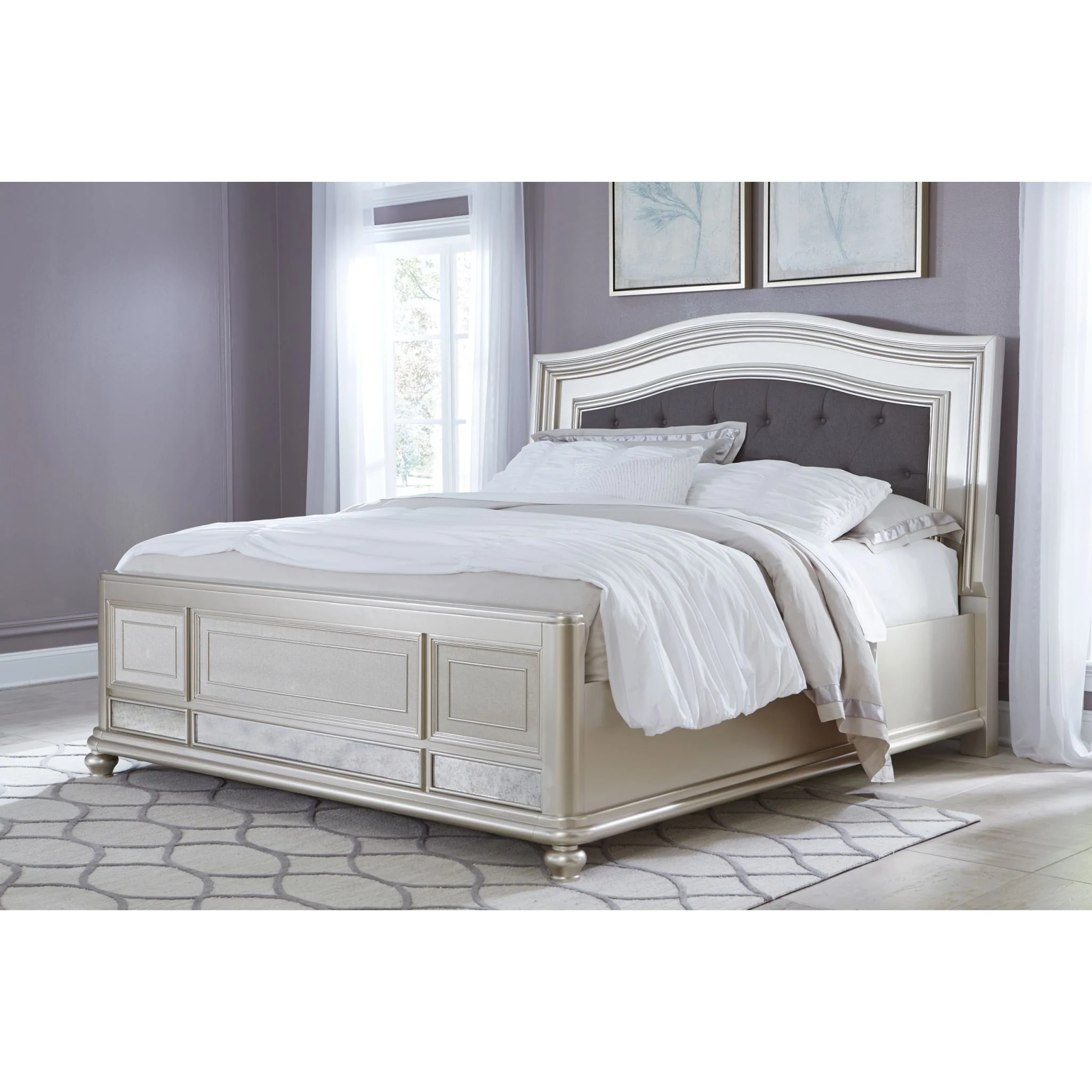 Coralayne 5 Piece King Panel Bedroom - Image 6