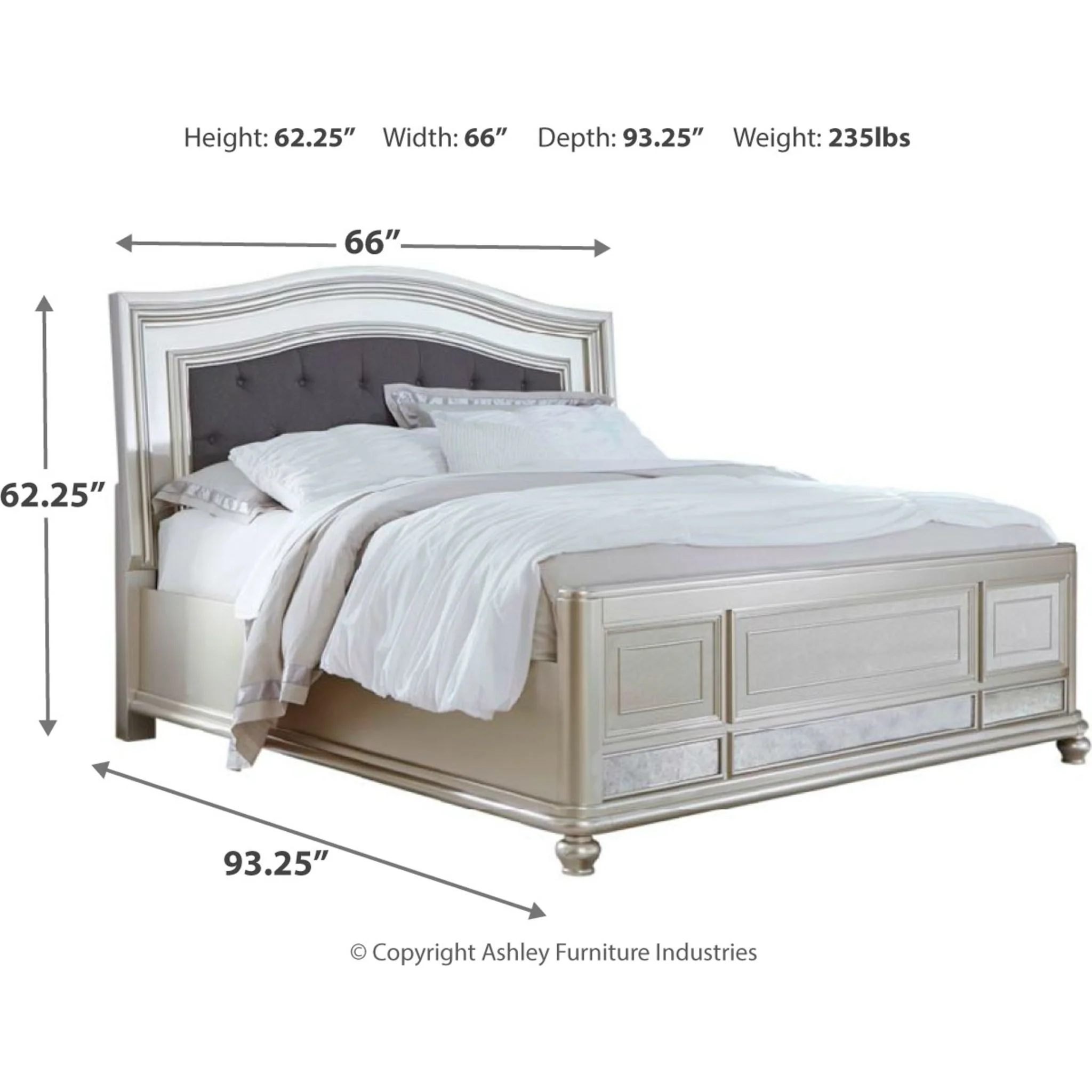 Coralayne 5 Piece Queen Panel Bedroom - Image 7