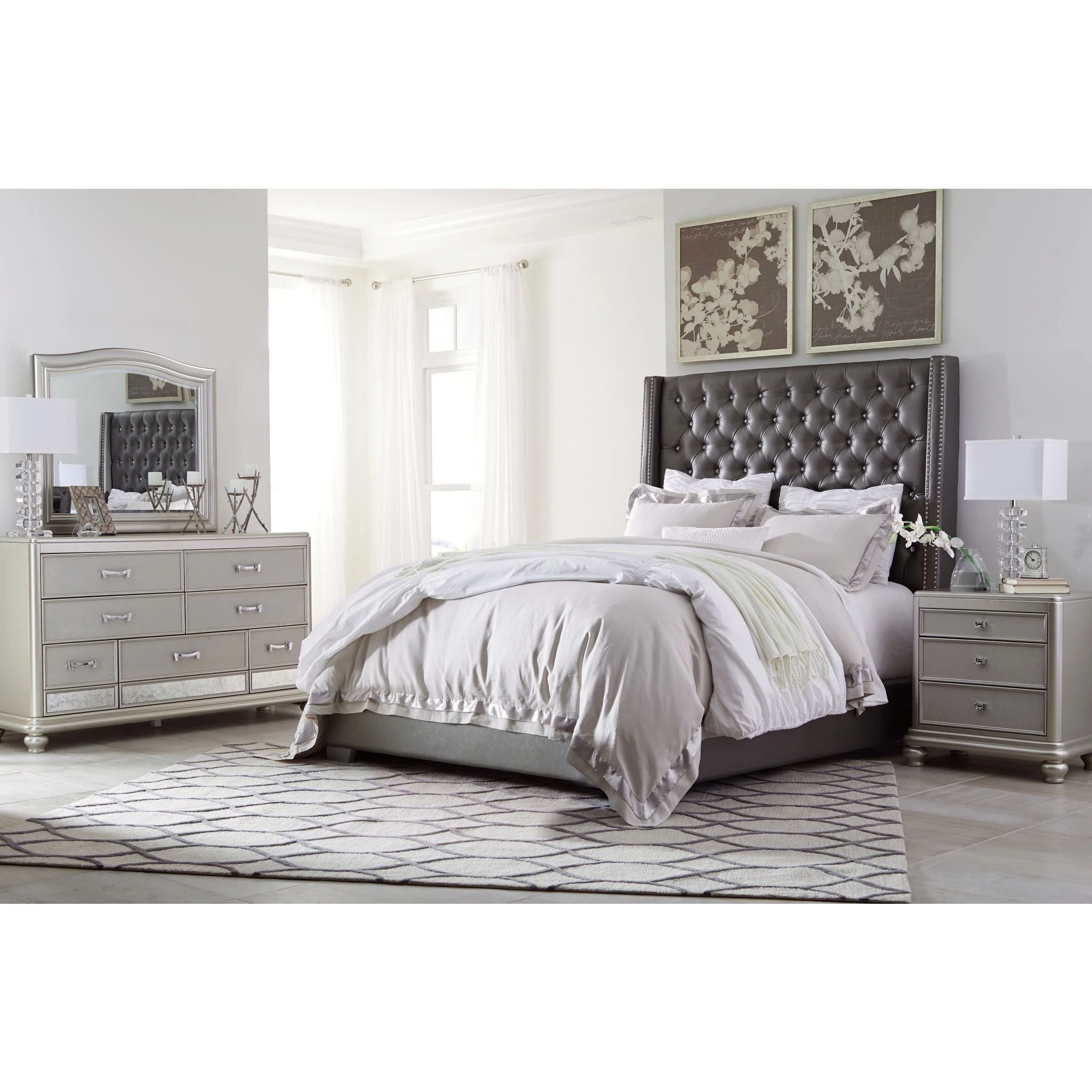 Coralayne 5 Piece Upholstered Bedroom - Image 4