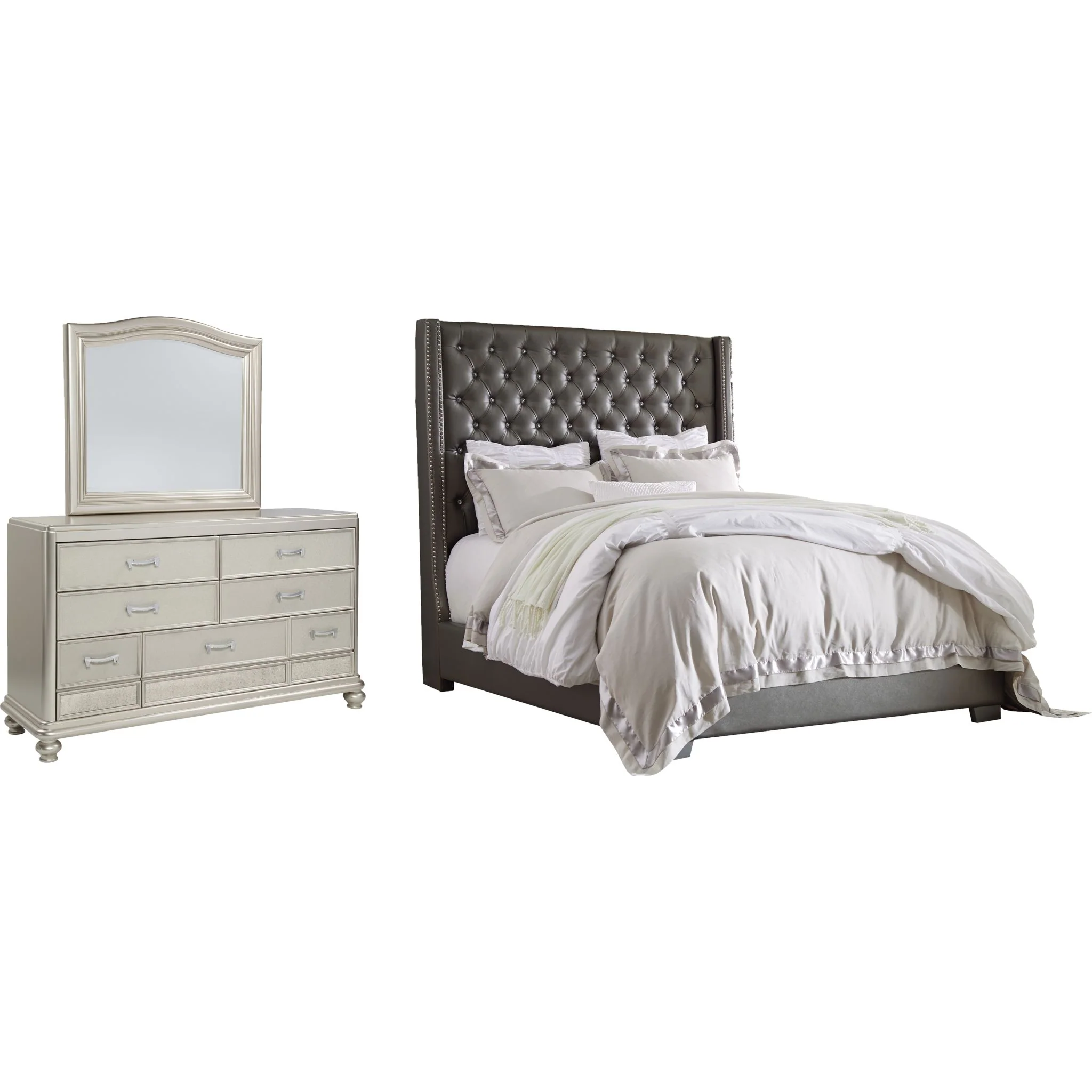 Coralayne 5 Piece Upholstered Bedroom - Image 9