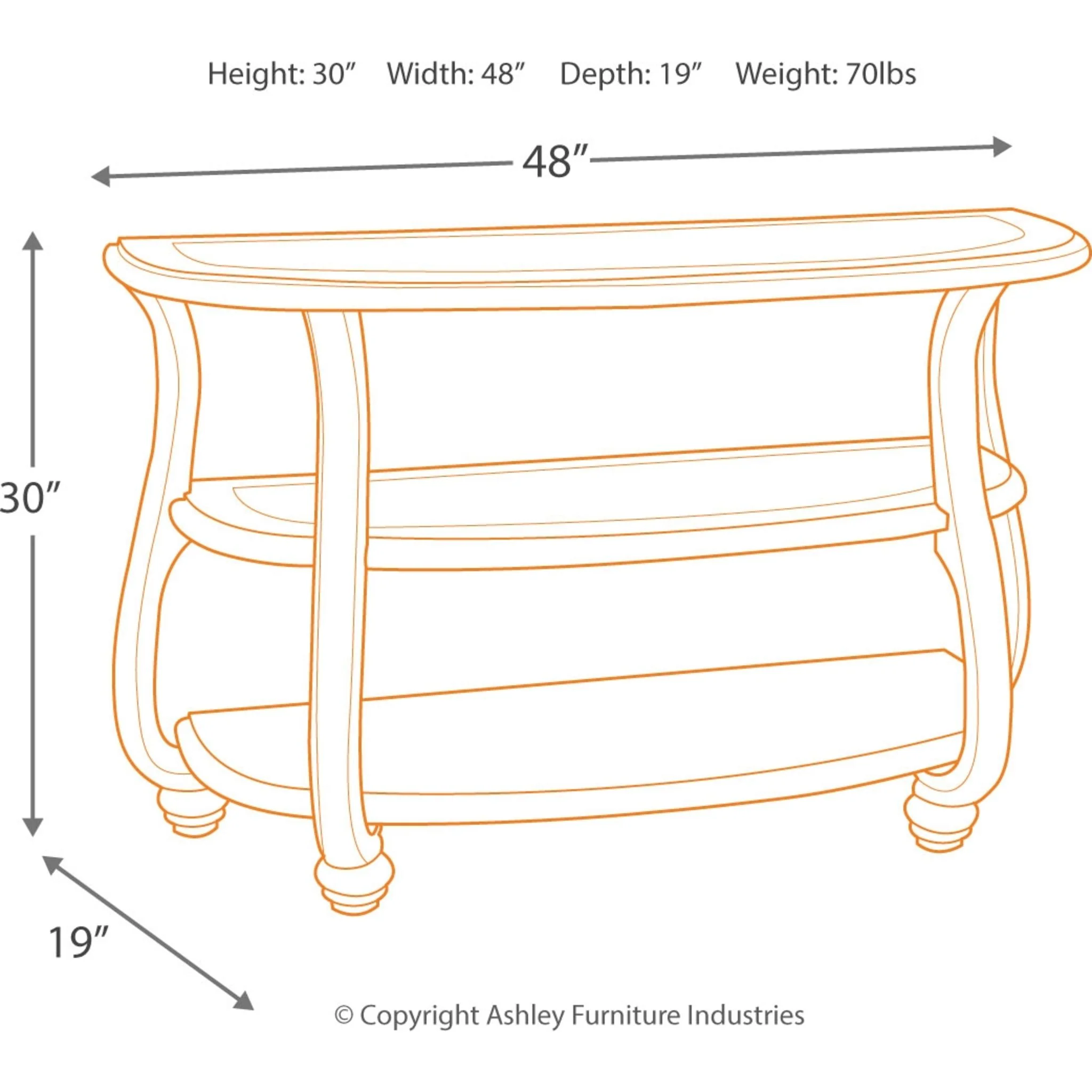 Coralayne Sofa Table - Image 4