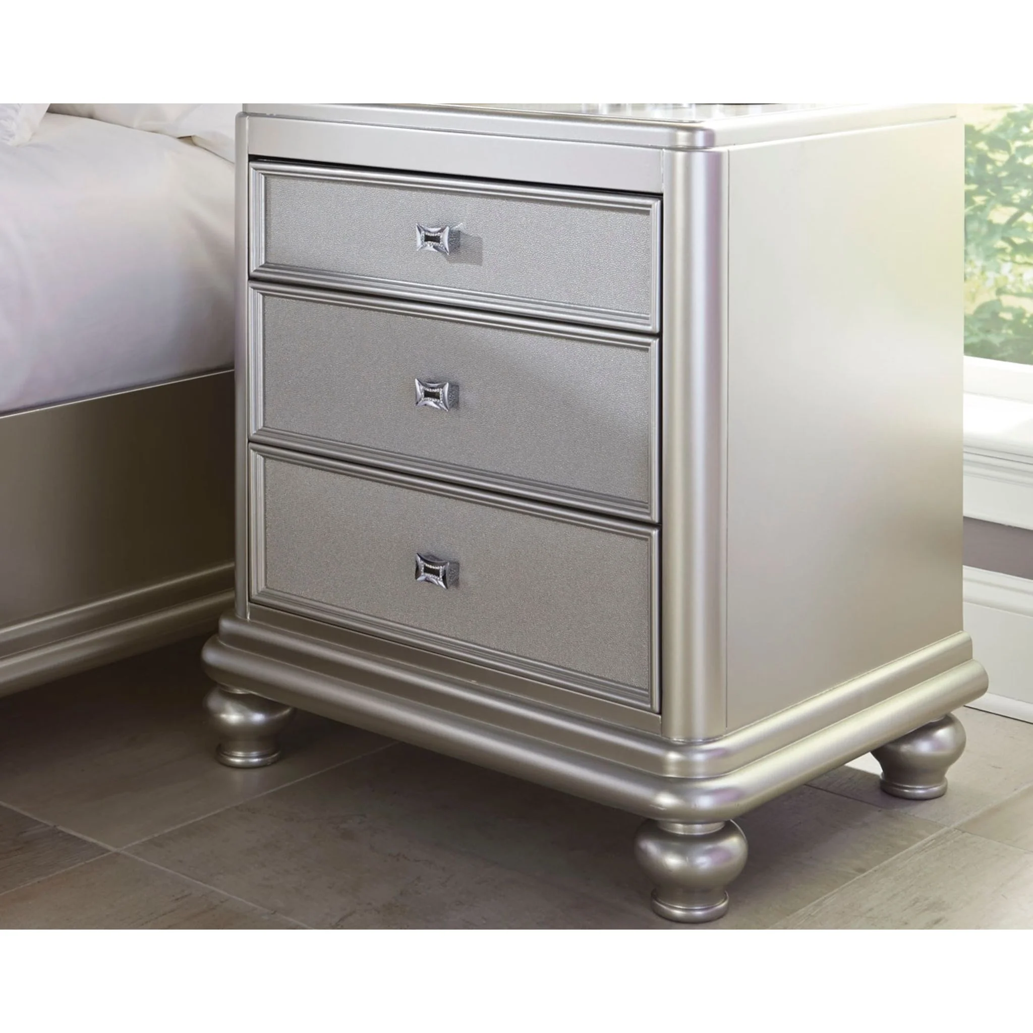 Coralayne Three Drawer Nightstand - Image 2