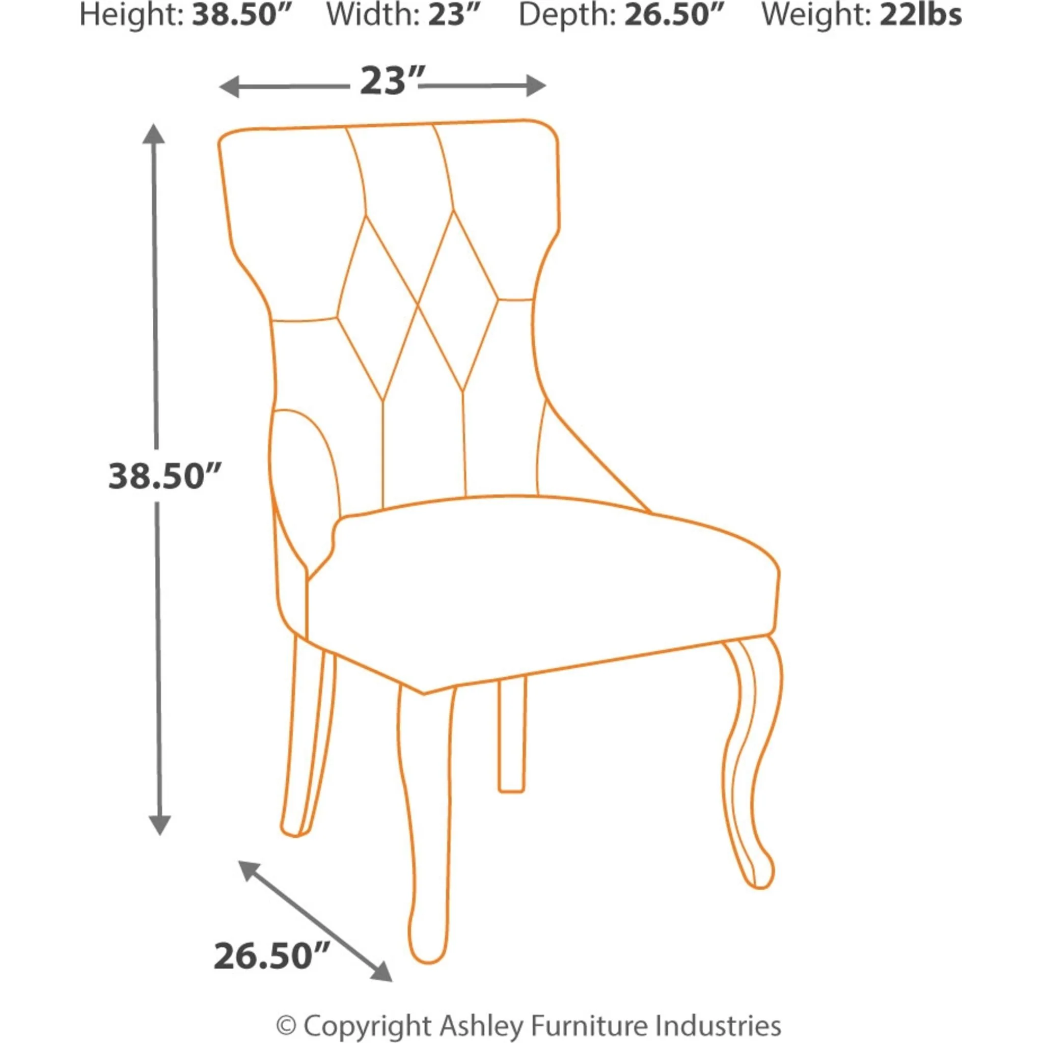 Coralayne Upholstered Side Chair - Image 4