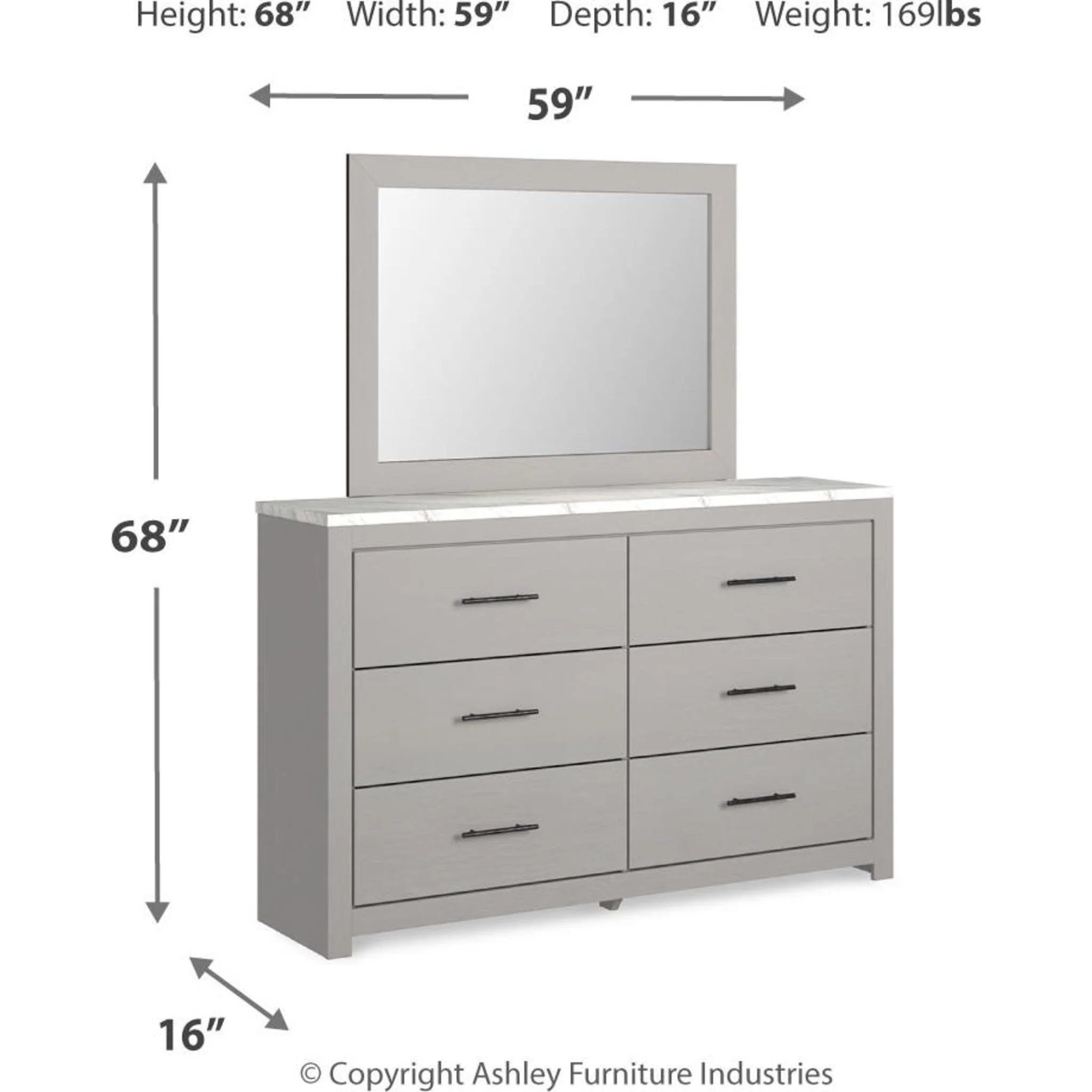 Cottonburg Dresser and Mirror - Image 14