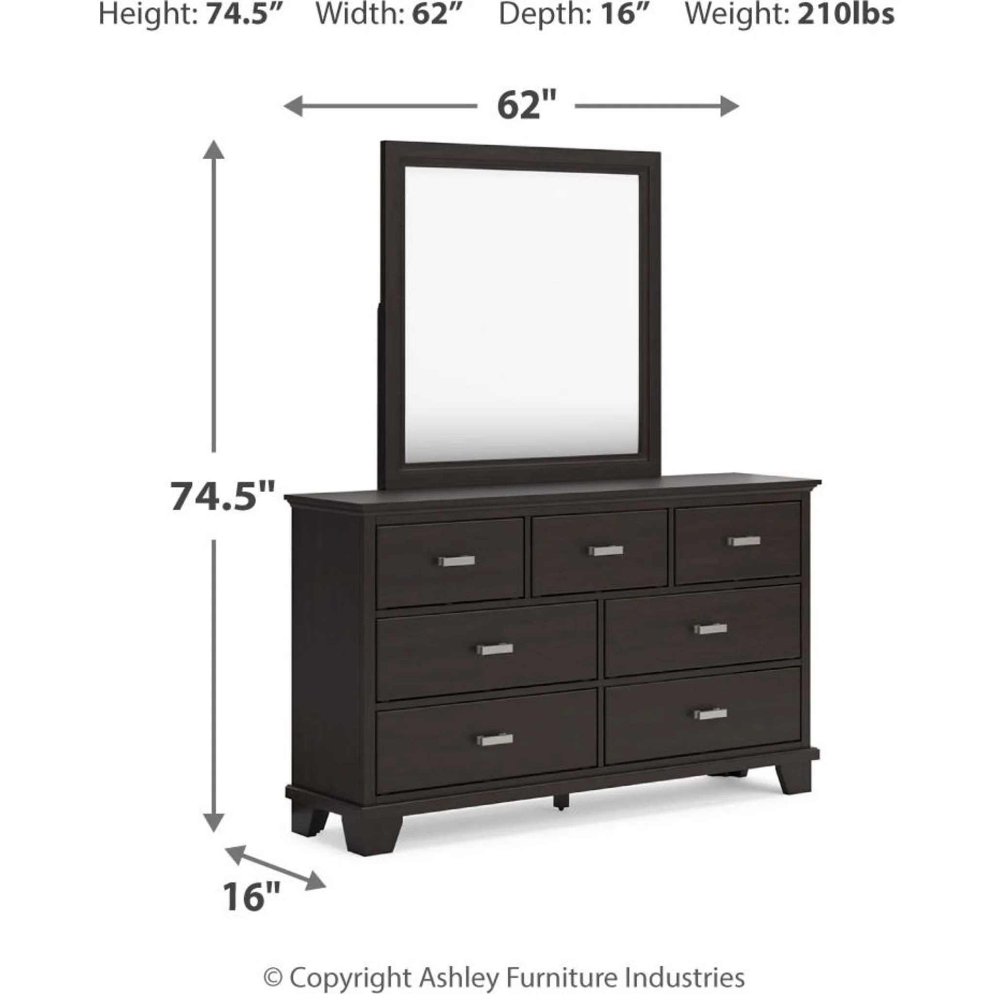 Covetown Dresser and Mirror - Image 8