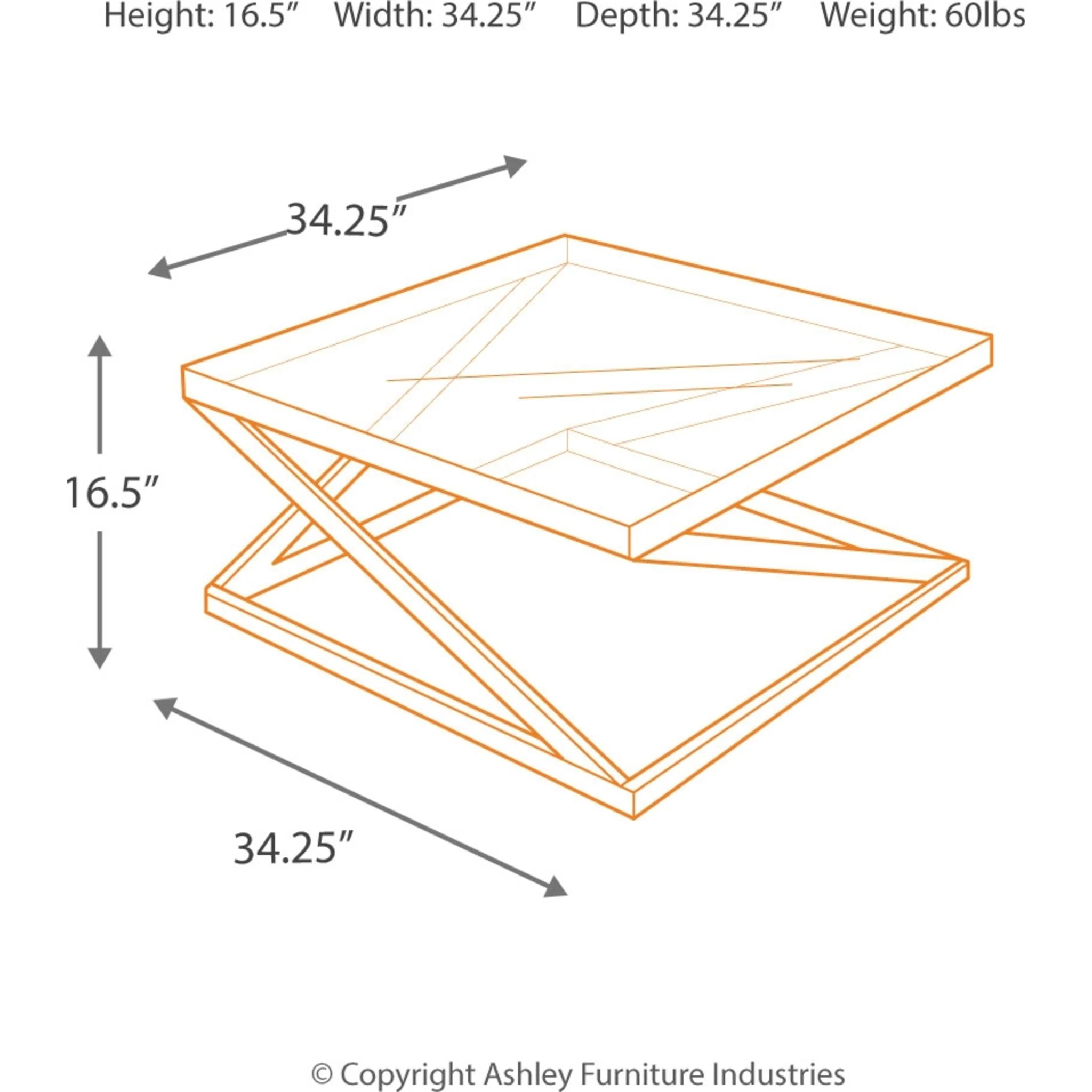 Coylin Square Cocktail Table - Image 4
