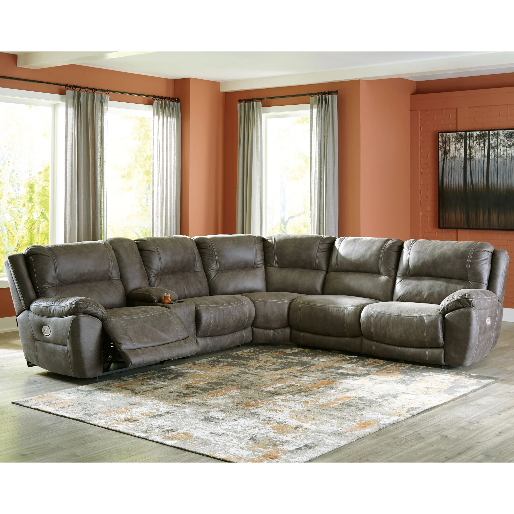 Cranedall 6 Piece Power Reclining Sectional - Image 2