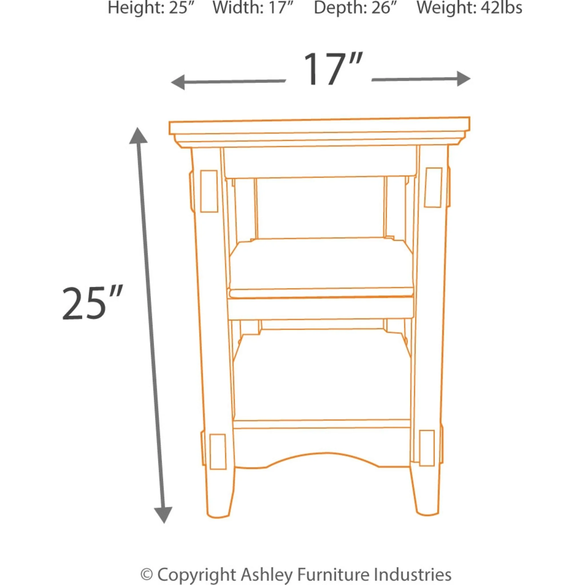 Cross Island Chairside End Table - Image 8
