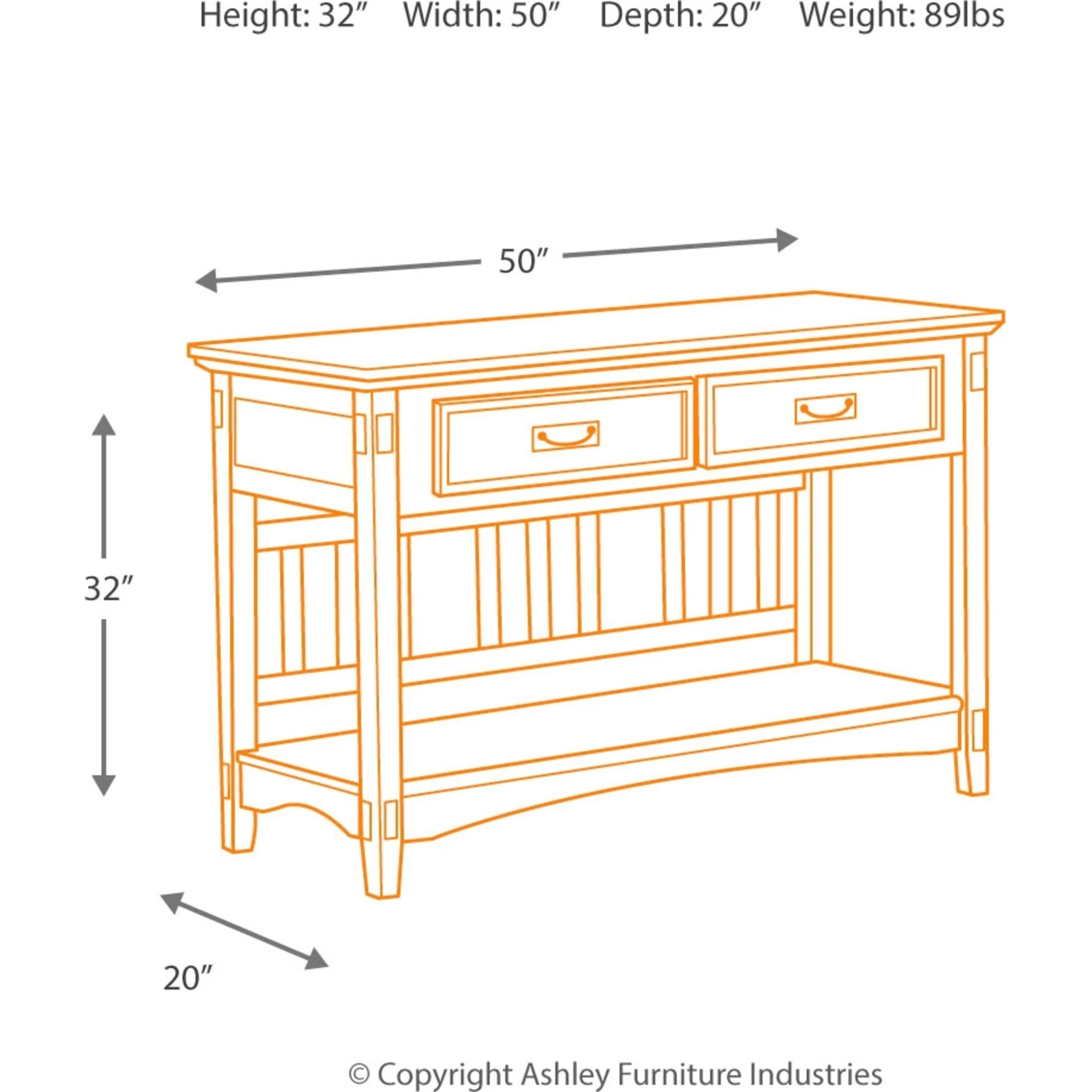Cross Island Sofa Table - Image 4