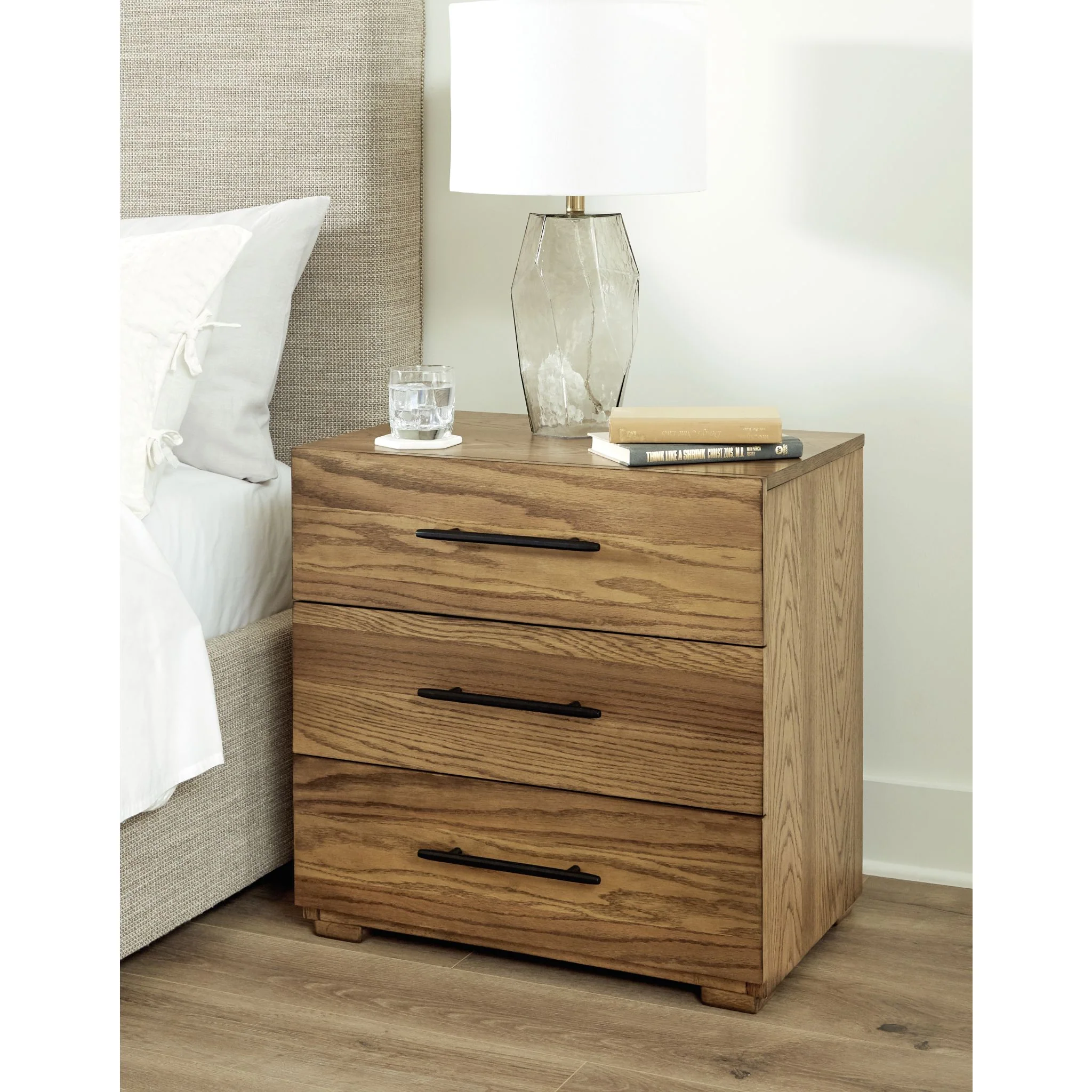 Dakmore Three Drawer Nightstand - Image 2
