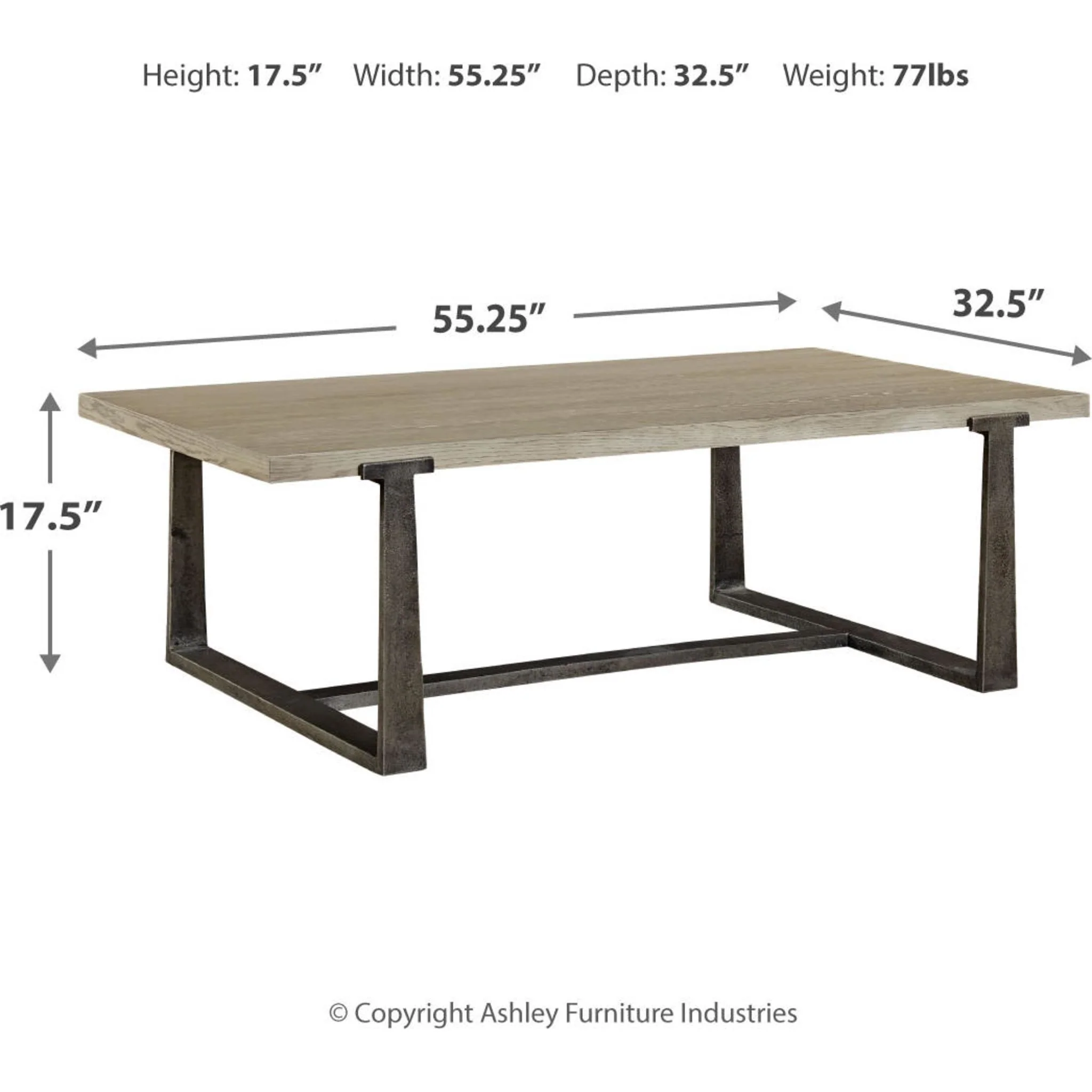 Dalenville Rectangle Coffee Table - Image 3
