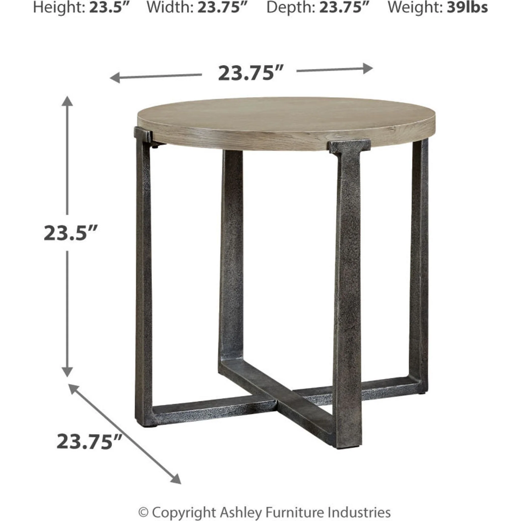 Dalenville Round End Table - Image 4