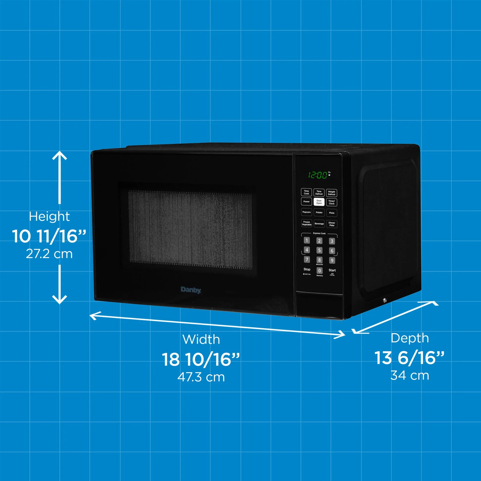 Danby 0.9 cu. ft. Countertop Microwave  -Black (DBMW0921BBB) - Image 7