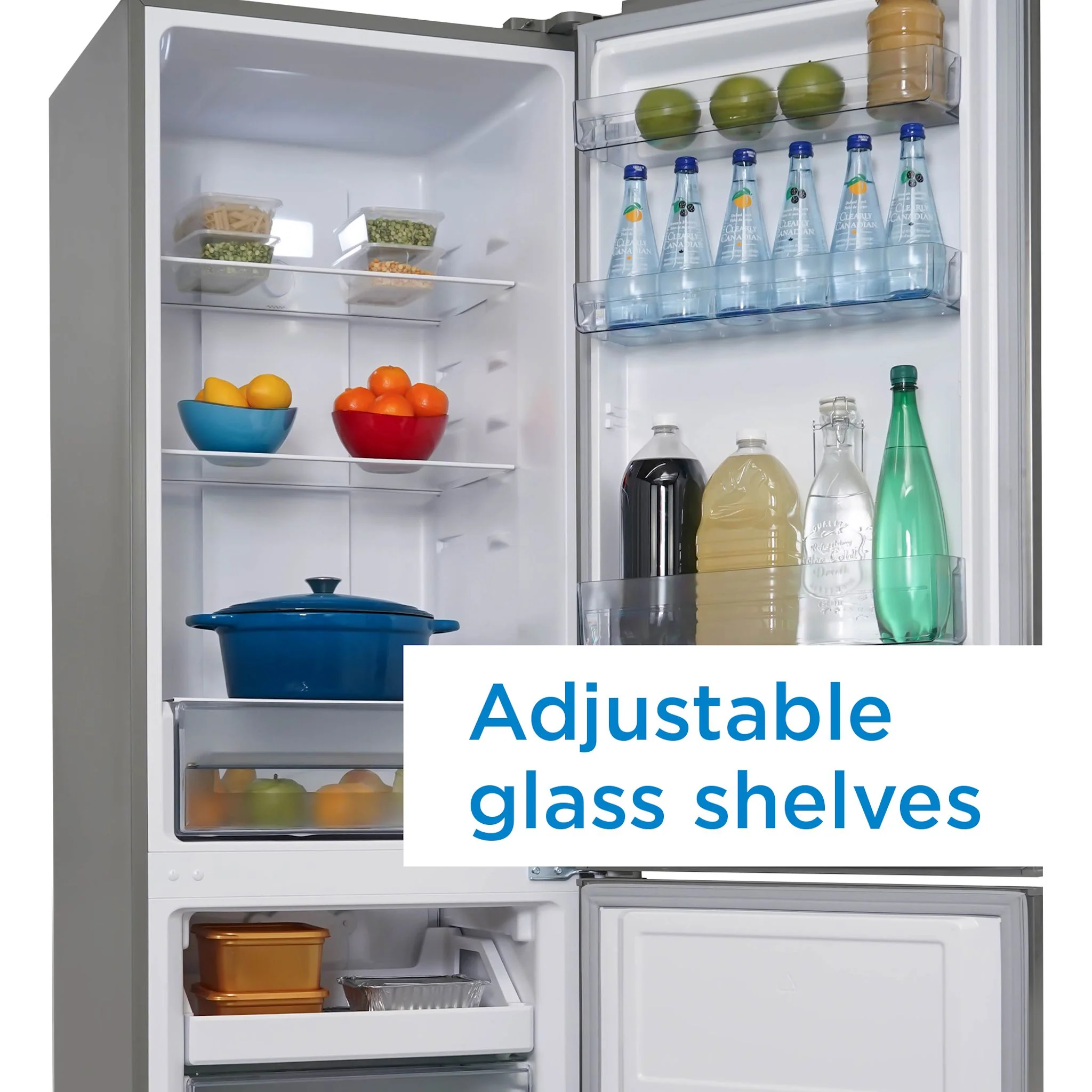 Danby 10.3 cu. ft. Bottom Mount Apartment Size Fridge in  Look -Stainless Look (DBMF100B1SLDB) - Image 12