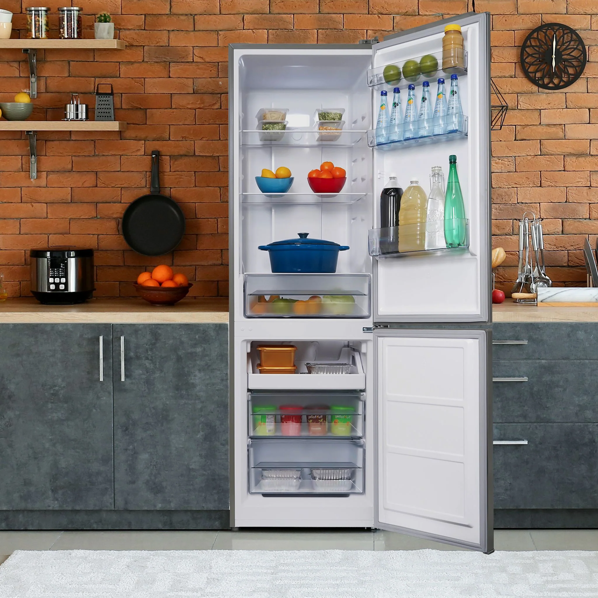 Danby 10.3 cu. ft. Bottom Mount Apartment Size Fridge in  Look -Stainless Look (DBMF100B1SLDB) - Image 13