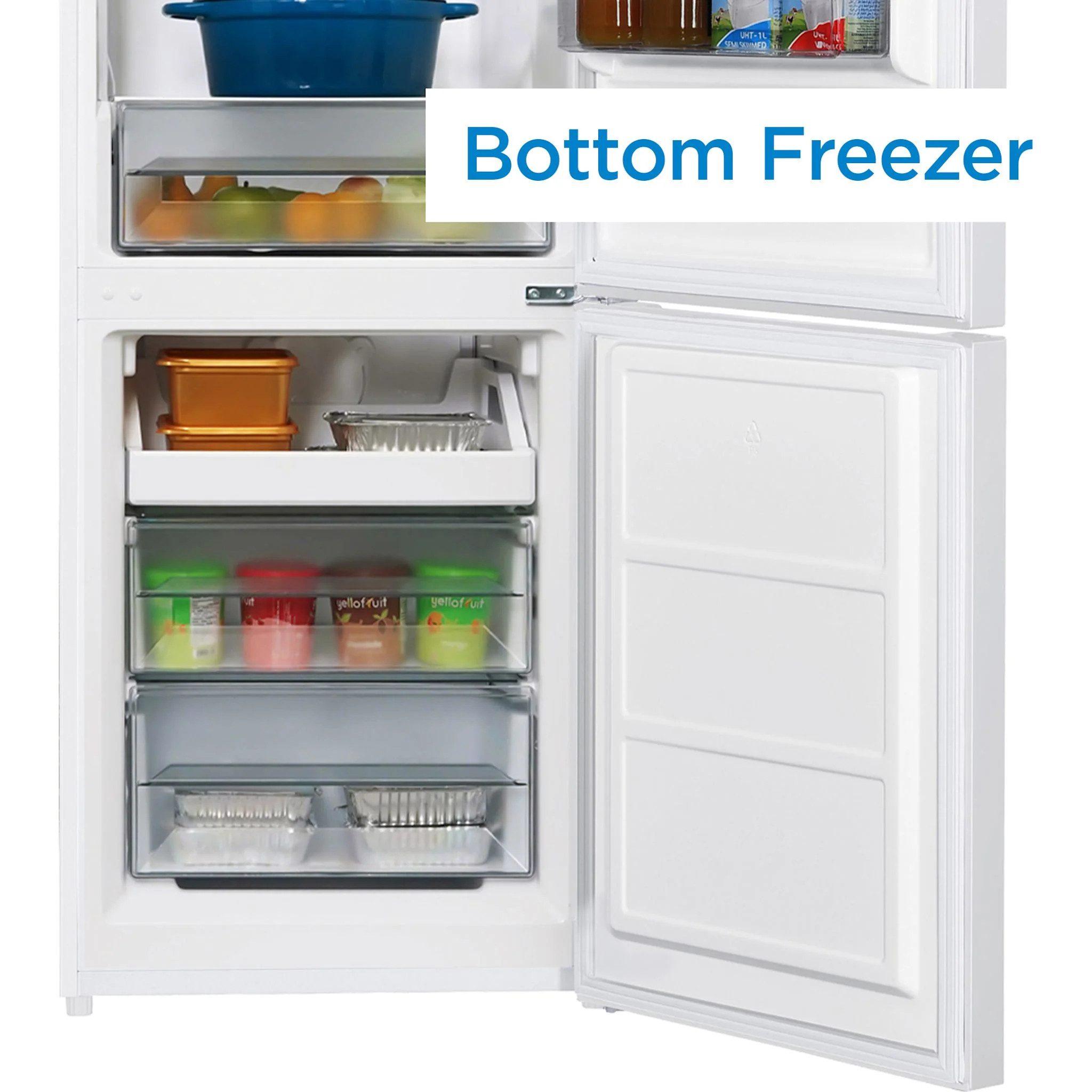 Danby 10 cu. ft. Bottom Mount Apartment Size Fridge  -White (DBMF100B1WDB) - Image 7