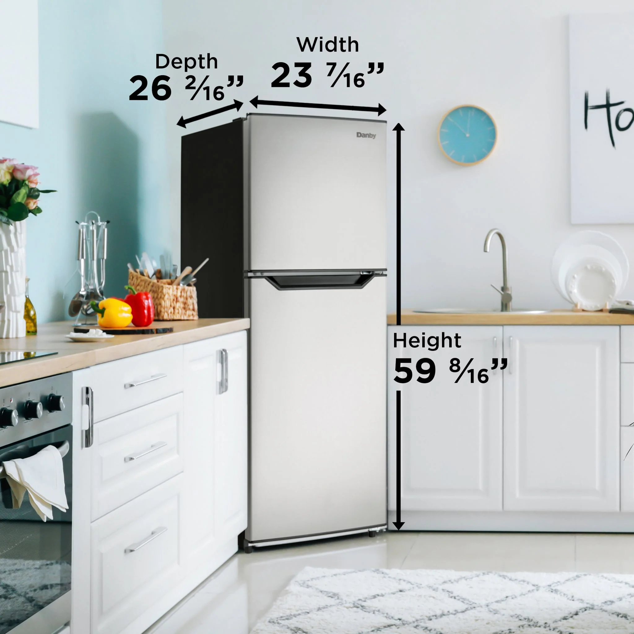 Danby 11.6 cu. ft. Apartment Size Top Mount Fridge -Stainless Steel (DFF116B2SSDBL) - Image 7
