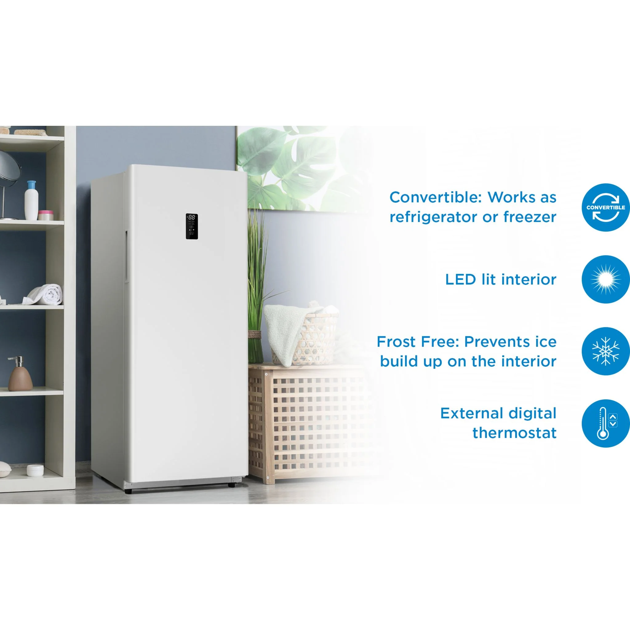 Danby 14.0 cu. ft. Frost Free Convertible Upright Freezer  -White (DUF140A1WDB) - Image 22