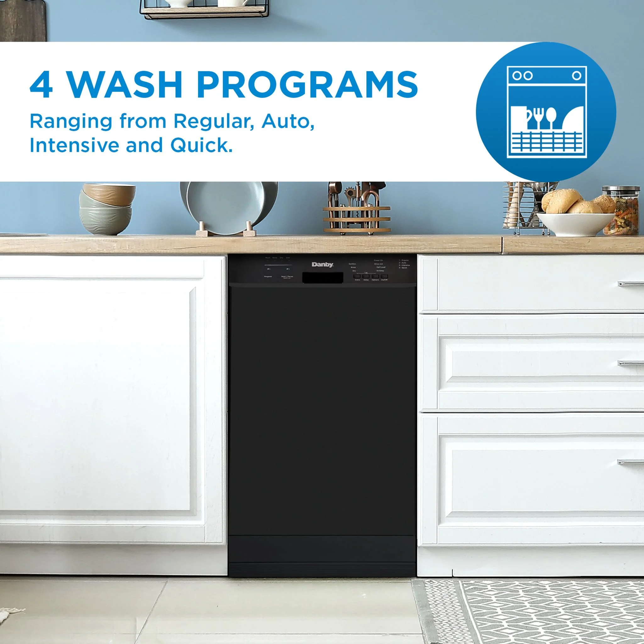 Danby 18? Wide Built-in Dishwasher  -Black (DDW18D1EB) - Image 11