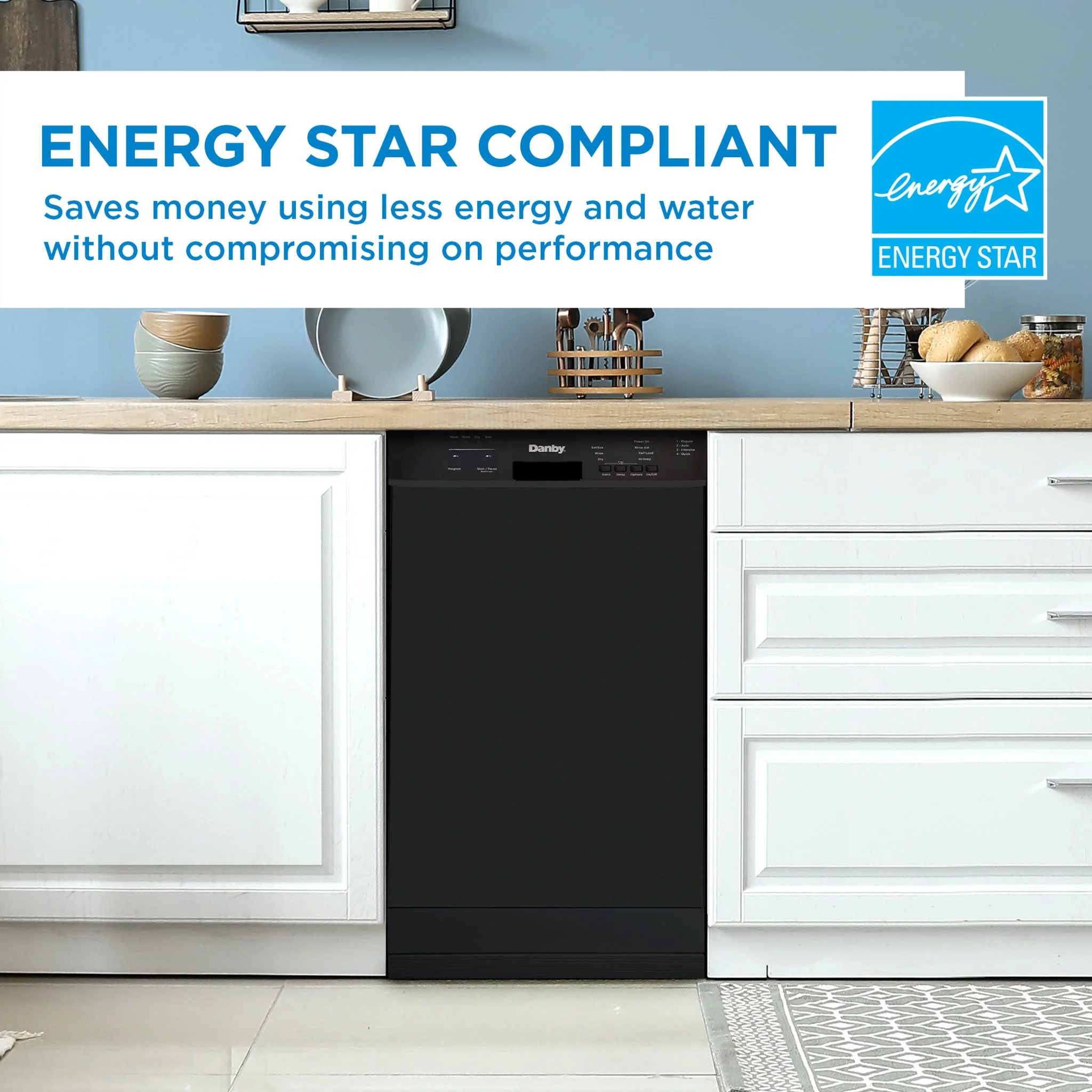 Danby 18? Wide Built-in Dishwasher  -Black (DDW18D1EB) - Image 9