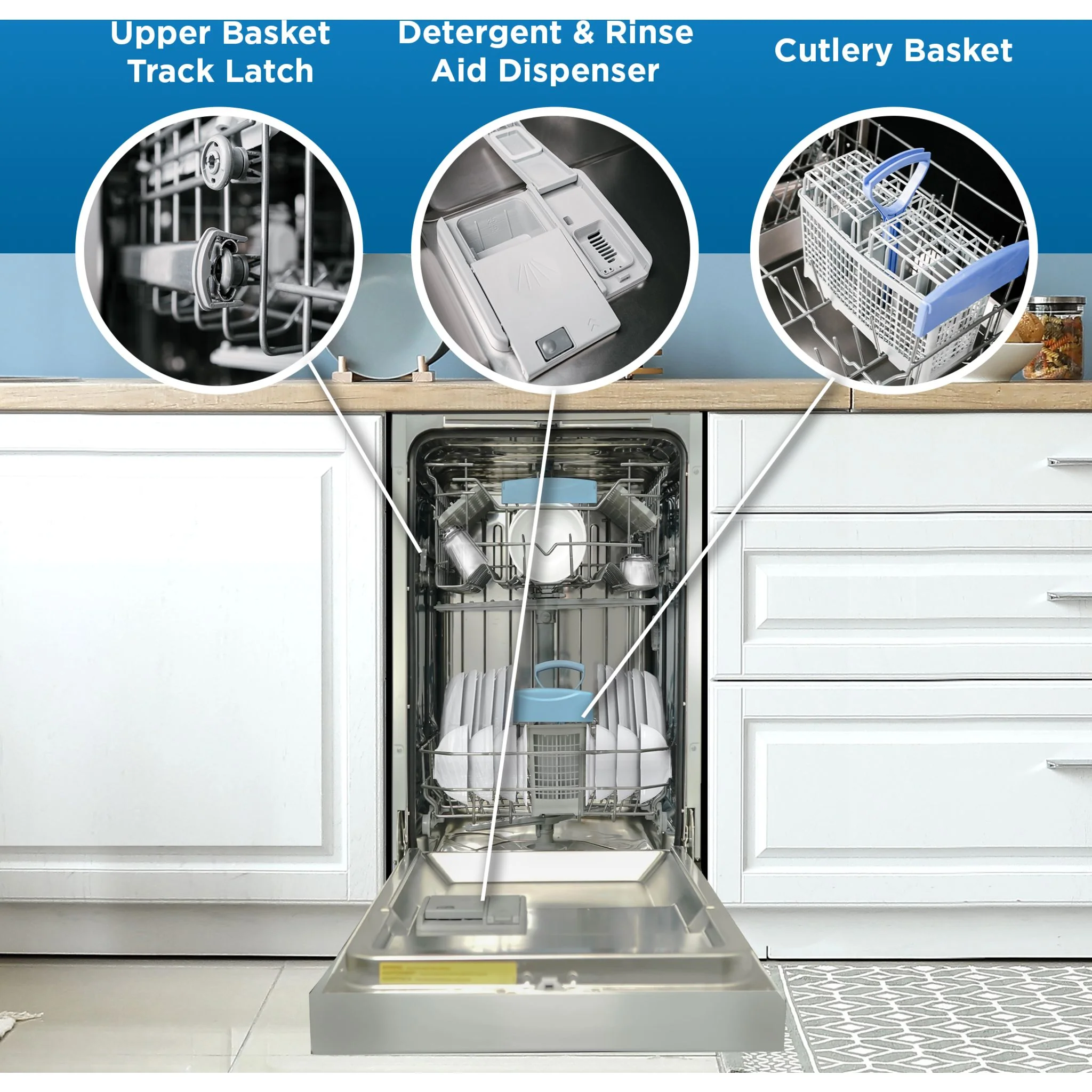 Danby 18? Wide Built-in Dishwasher  -Stainless Steel (DDW18D1ESS) - Image 15
