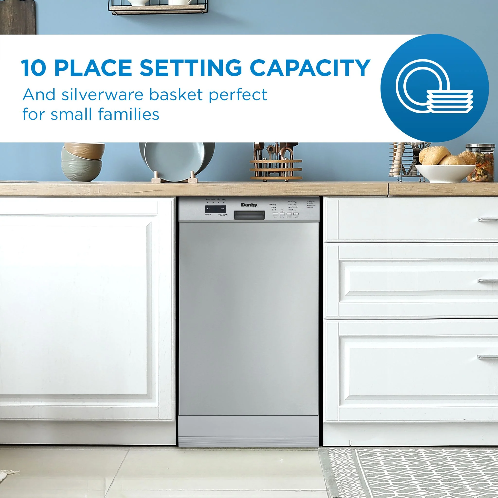 Danby 18? Wide Built-in Dishwasher  -Stainless Steel (DDW18D1ESS) - Image 7