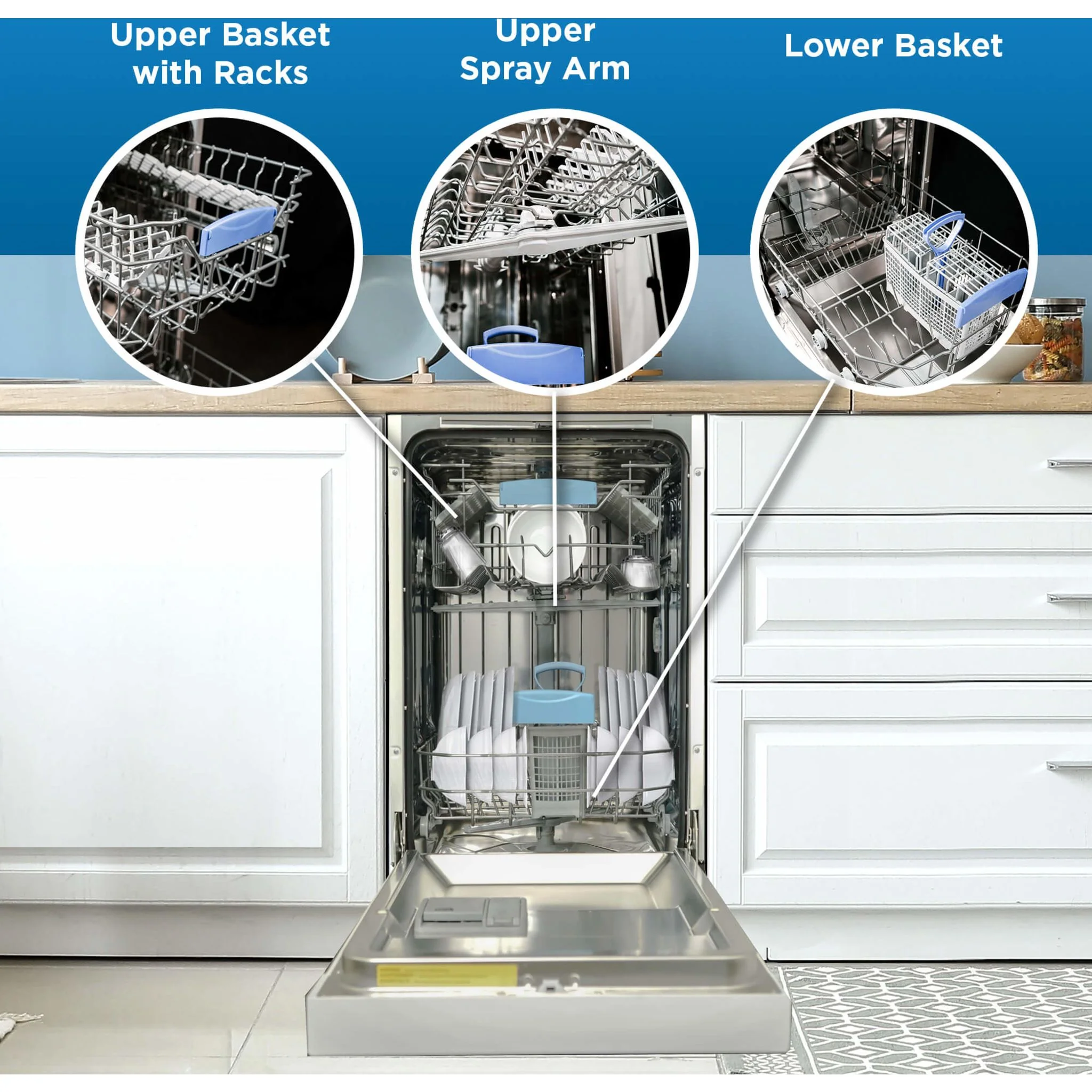 Danby 18? Wide Built-in Dishwasher  -White (DDW18D1EW) - Image 6