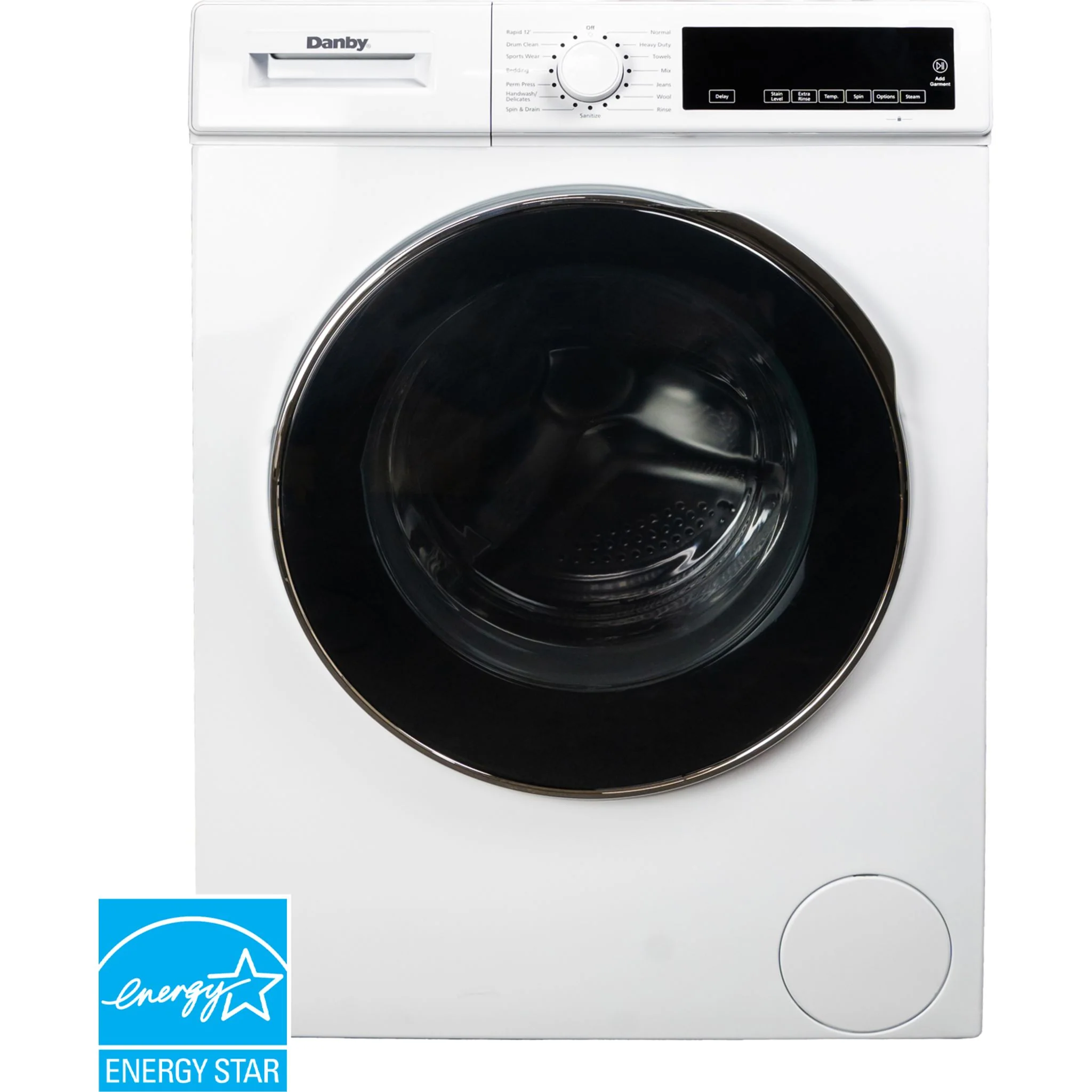 Danby 24-inch, 2.2 cu. ft. Stackable Front Load Washer with Steam in  -White (DWM022D3WDB) - Image 5