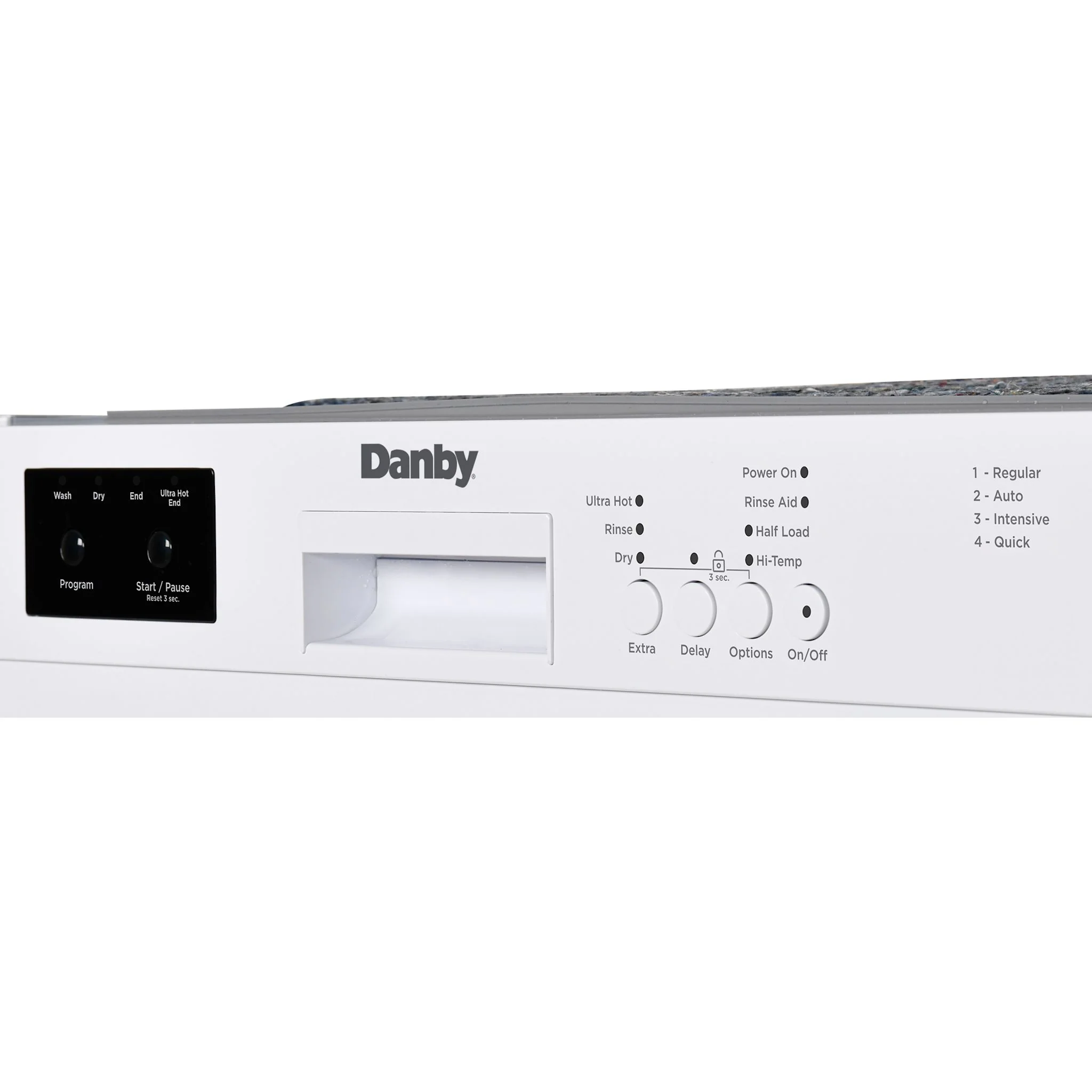 Danby 24? Wide Built-in Dishwasher  -White (DDW2400EW) - Image 2