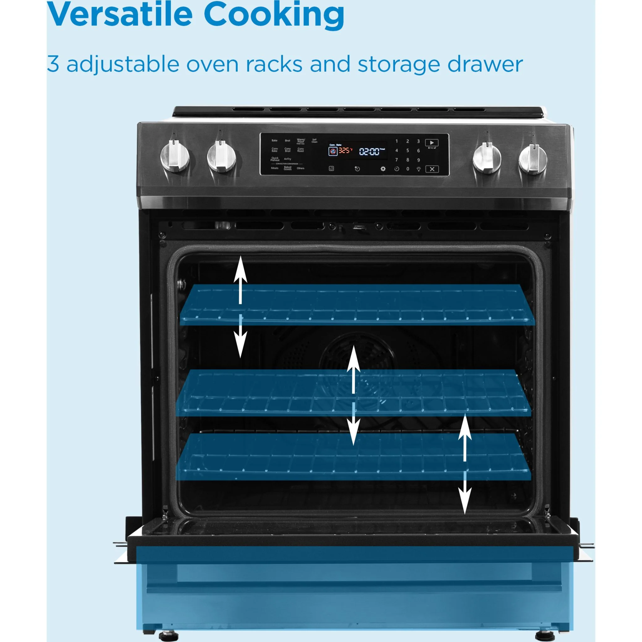 Danby 30” Slide in Induction Range with LED Touch Control in  -Stainless Steel (DIRC300BSSC) - Image 4