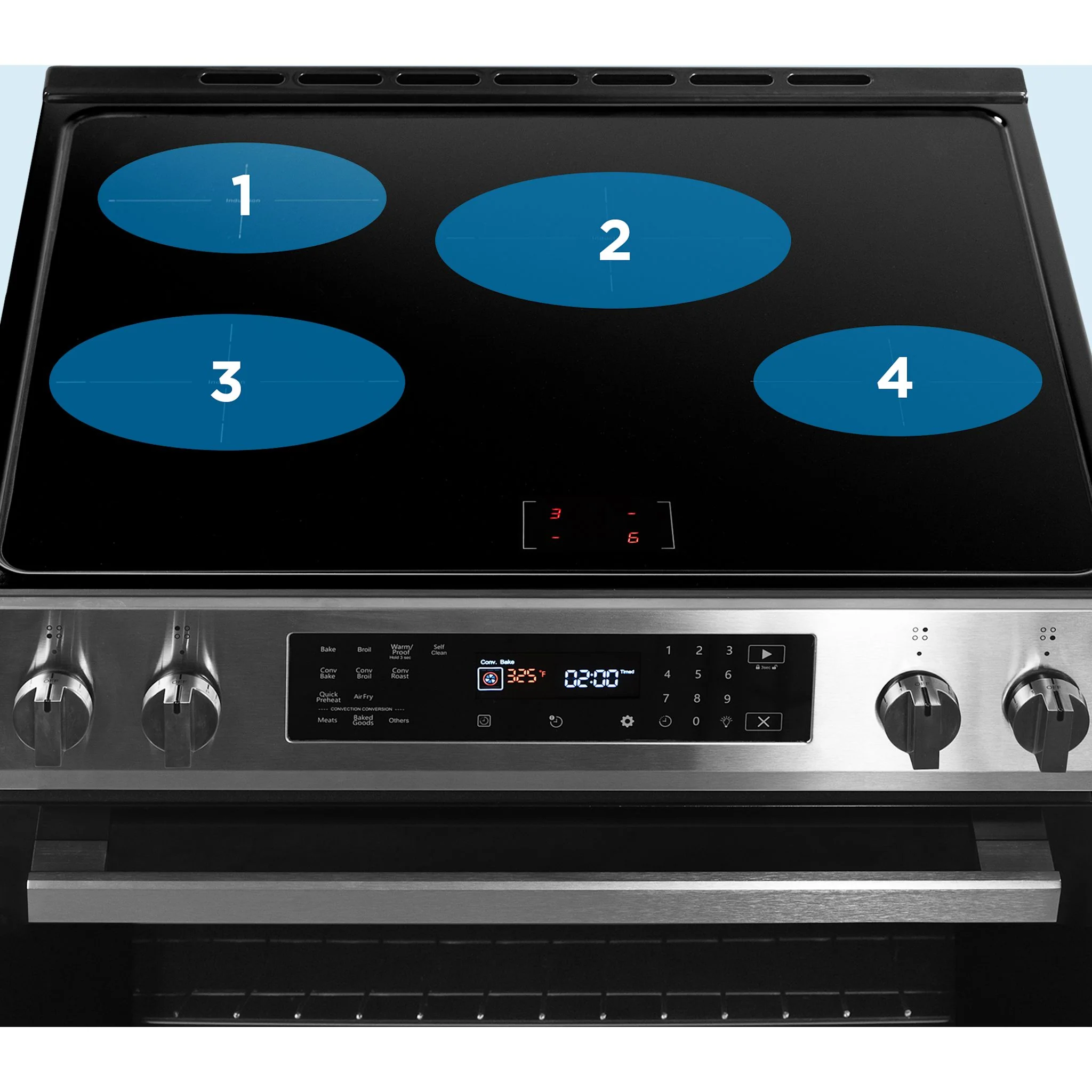Danby 30” Slide in Induction Range with LED Touch Control in  -Stainless Steel (DIRC300BSSC) - Image 6
