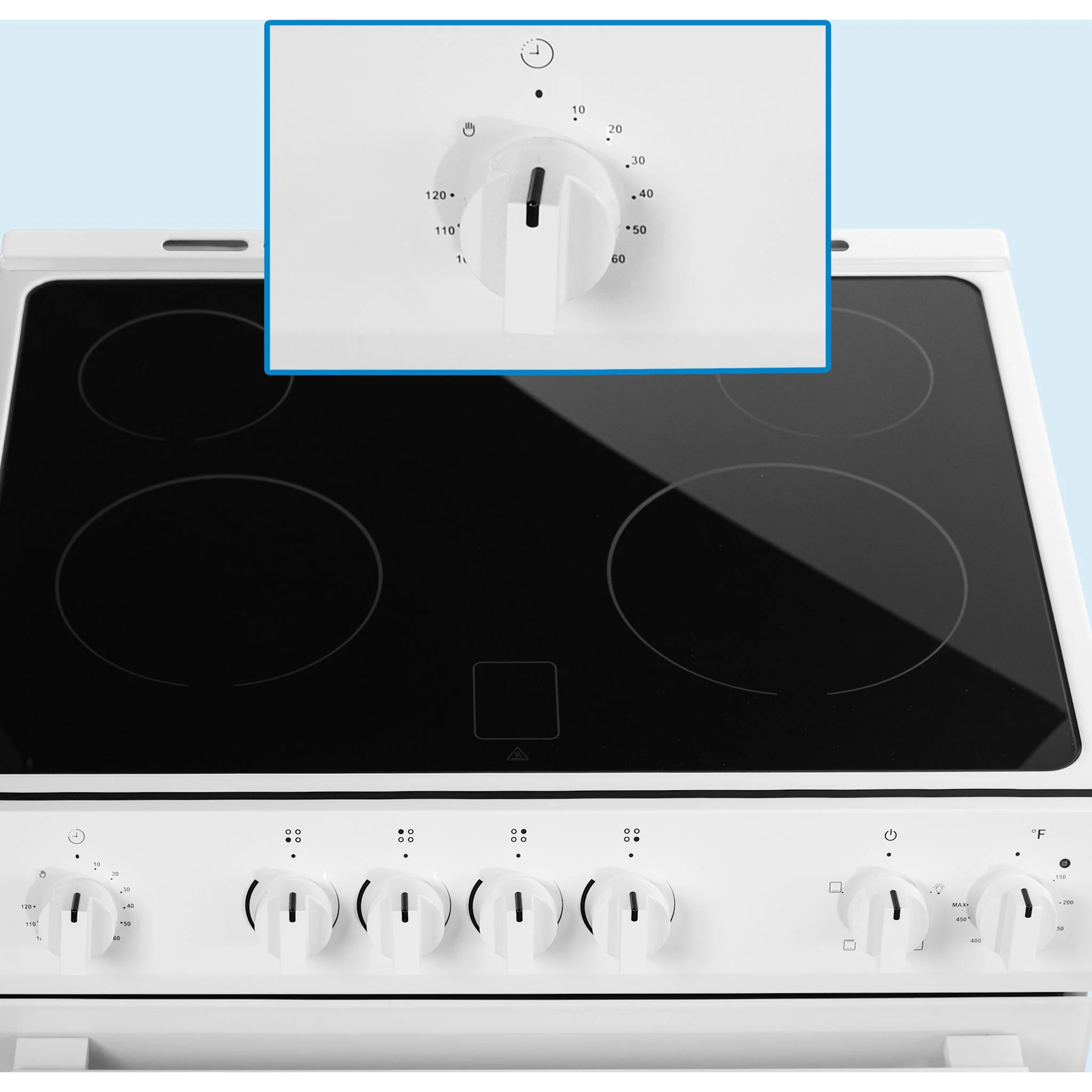 Danby 30” Slide in Smooth Top Electric Range with Knob Controls  -White (DRRM300WC) - Image 7