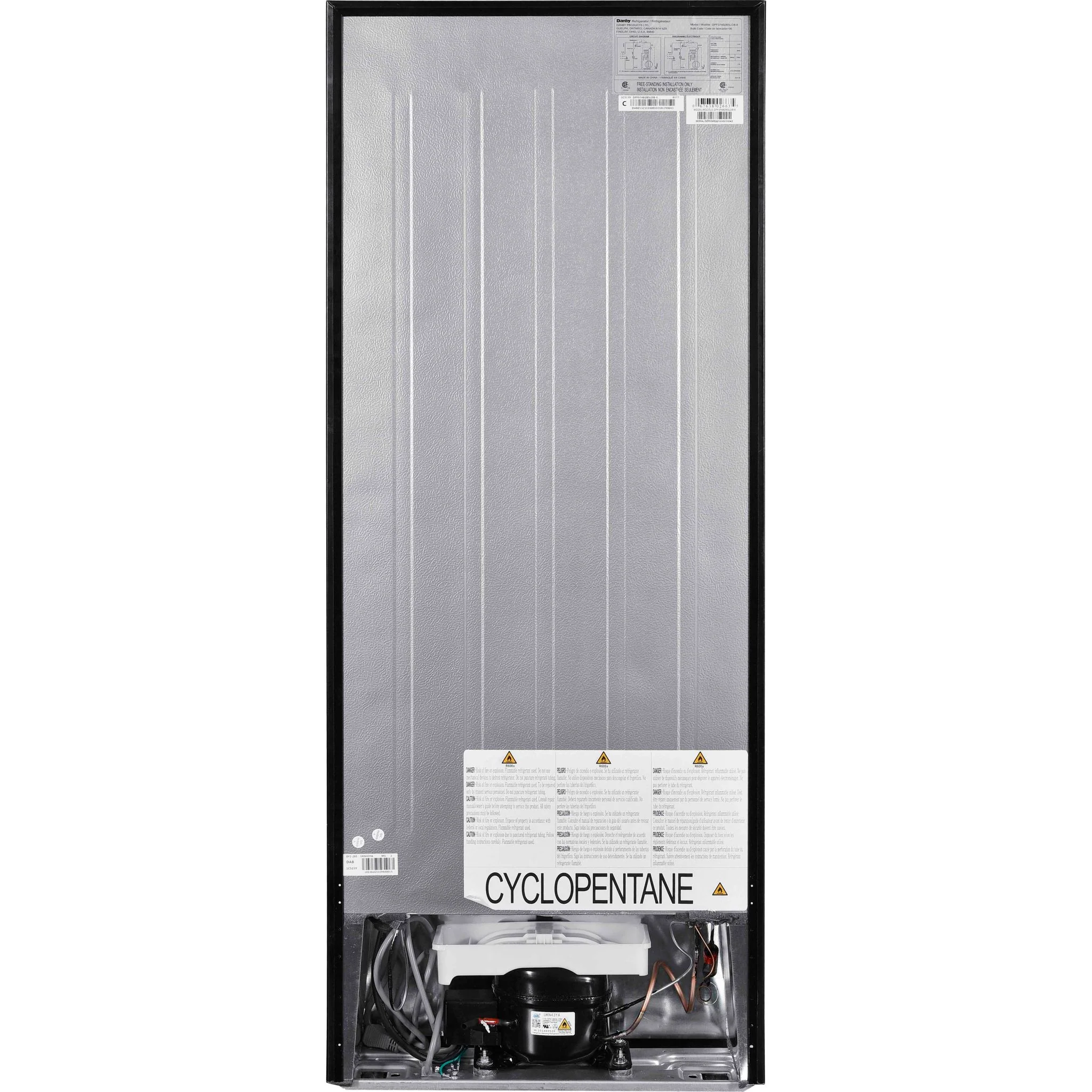 Danby 7.4 cu. ft. Apartment Size Top Mount Fridge  -Stainless Look (DPF074B2BSLDB-6) - Image 7