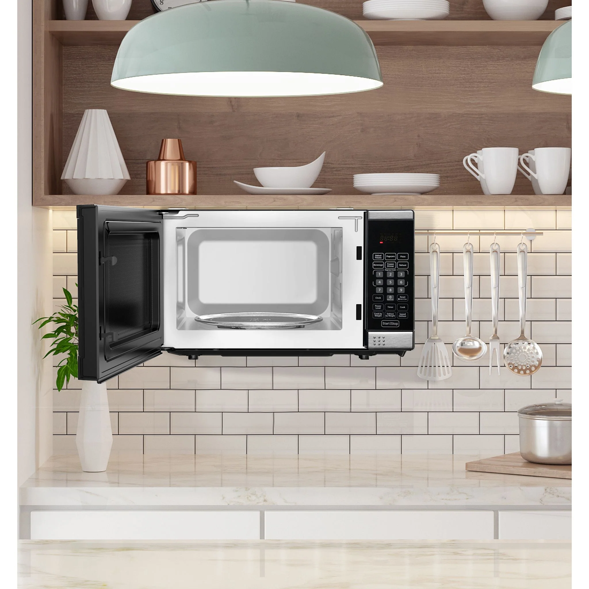 Danby Designer 0.7 cu. ft. Space Saving Under the Cupboard Microwave  -Stainless Steel (DDMW007501G1) - Image 14