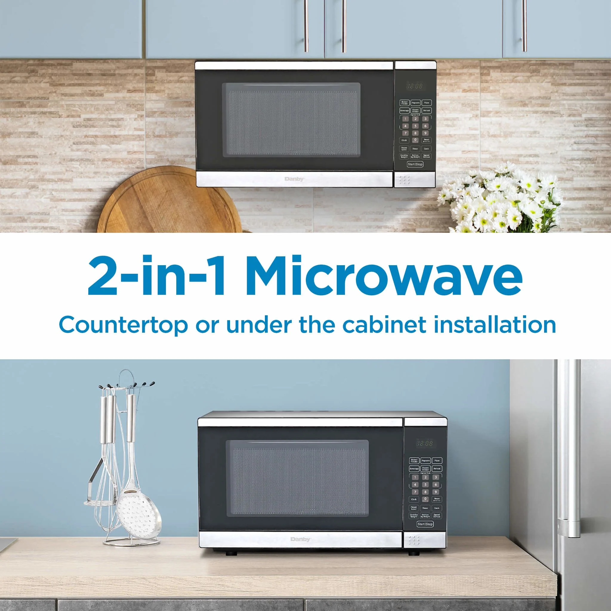 Danby Designer 0.7 cu. ft. Space Saving Under the Cupboard Microwave  -Stainless Steel (DDMW007501G1) - Image 17