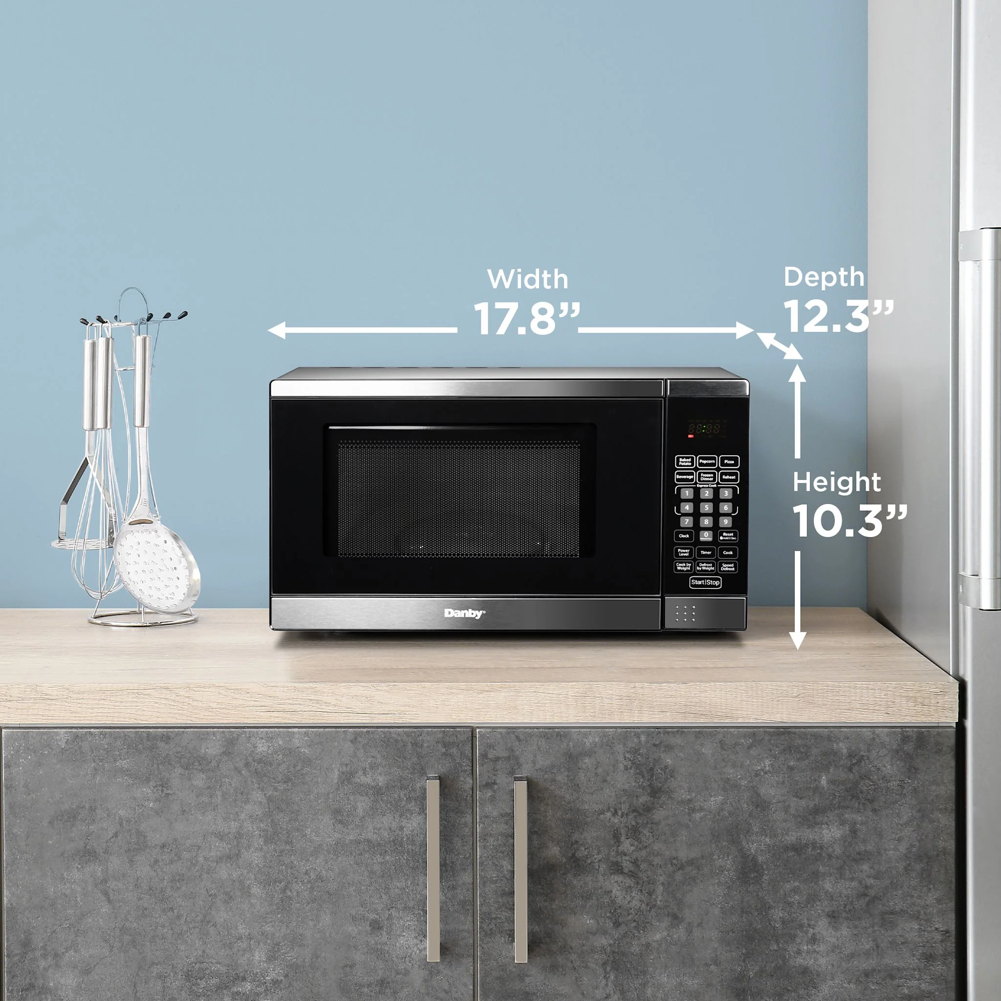 Danby Designer 0.7 cu. ft. Space Saving Under the Cupboard Microwave  -Stainless Steel (DDMW007501G1) - Image 18