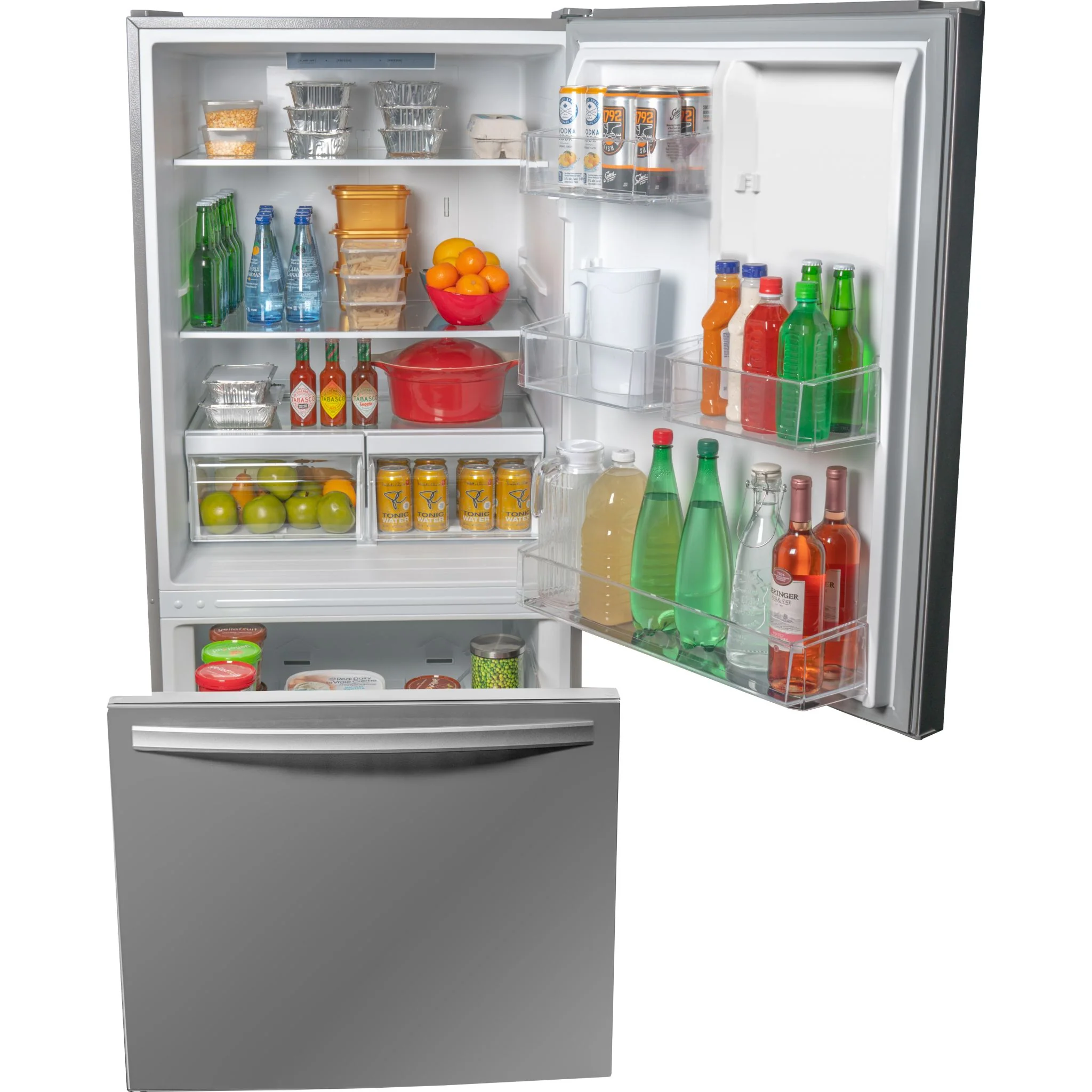 Danby Designer 18.7 cu. ft. Apartment Fridge Bottom Mount  -Stainless Steel (DBM187E1SSDB) - Image 2