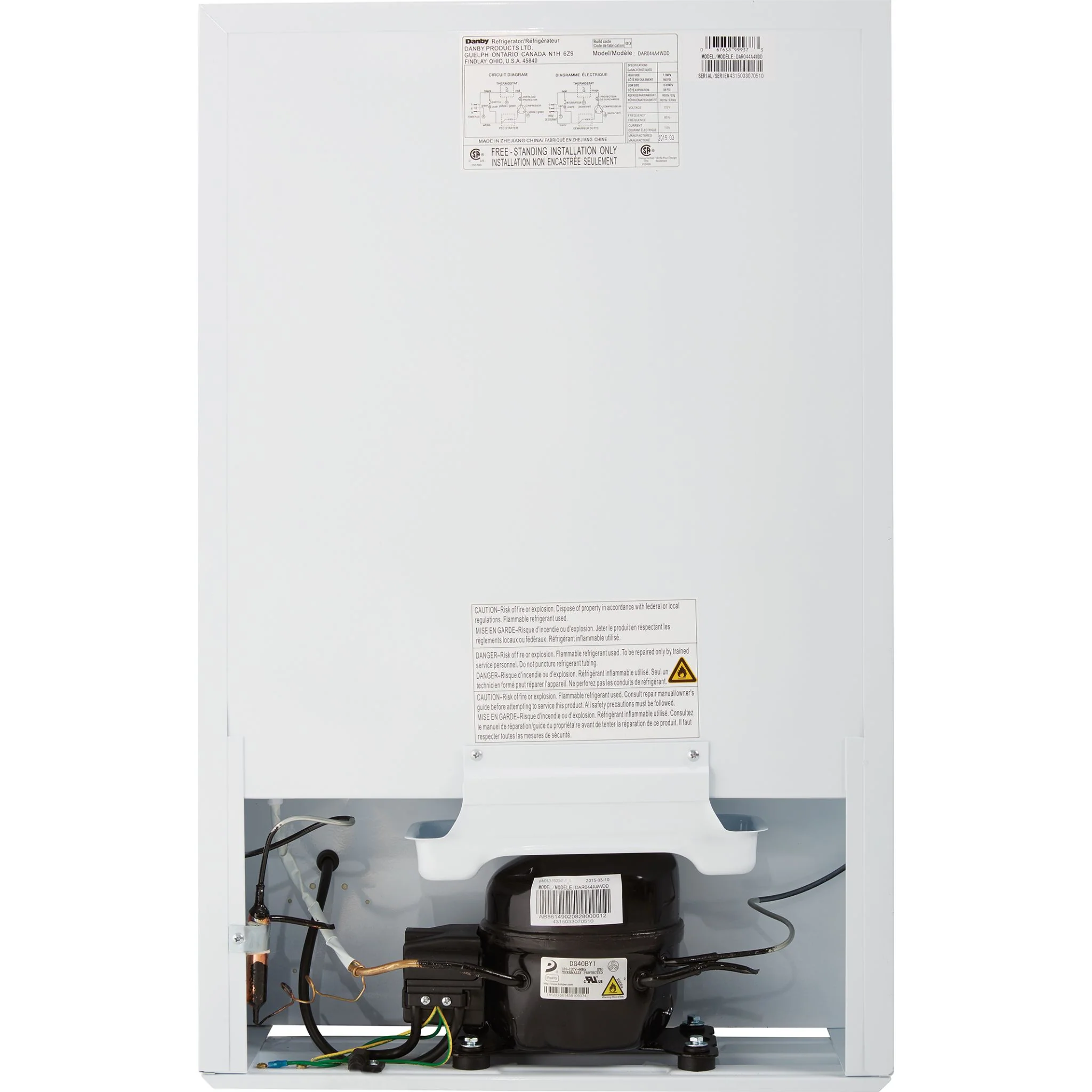 Danby Designer 4.4 cu. ft. Compact Fridge -White (DAR044A4WDD) - Image 4
