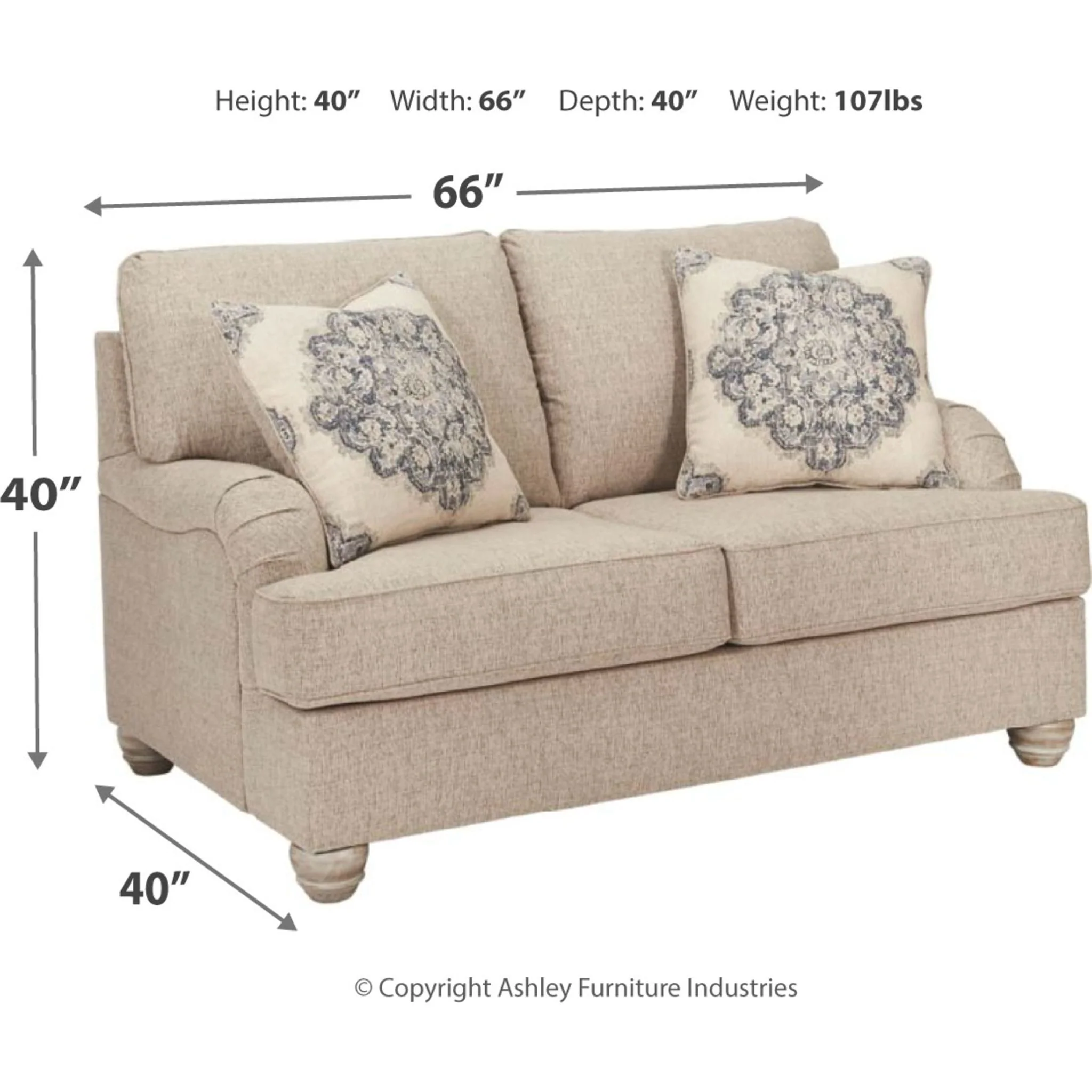 Dandrea-Exclusive Loveseat - Image 4