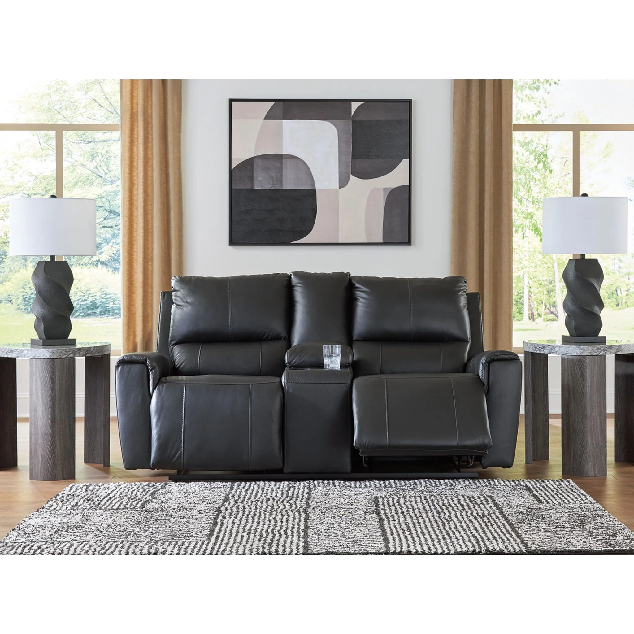 Danemere Reclining Loveseat with Console - Image 9