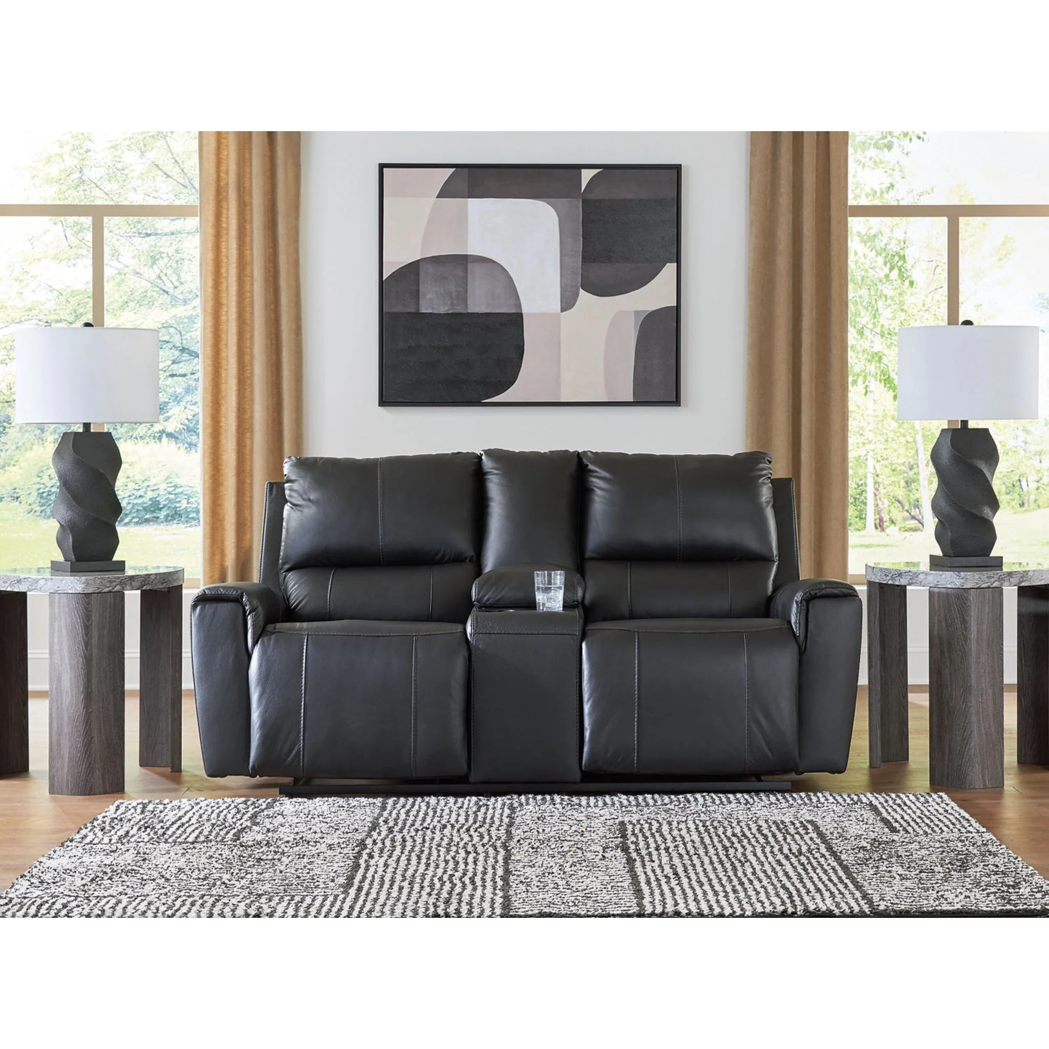 Danemere Reclining Loveseat with Console - Image 2