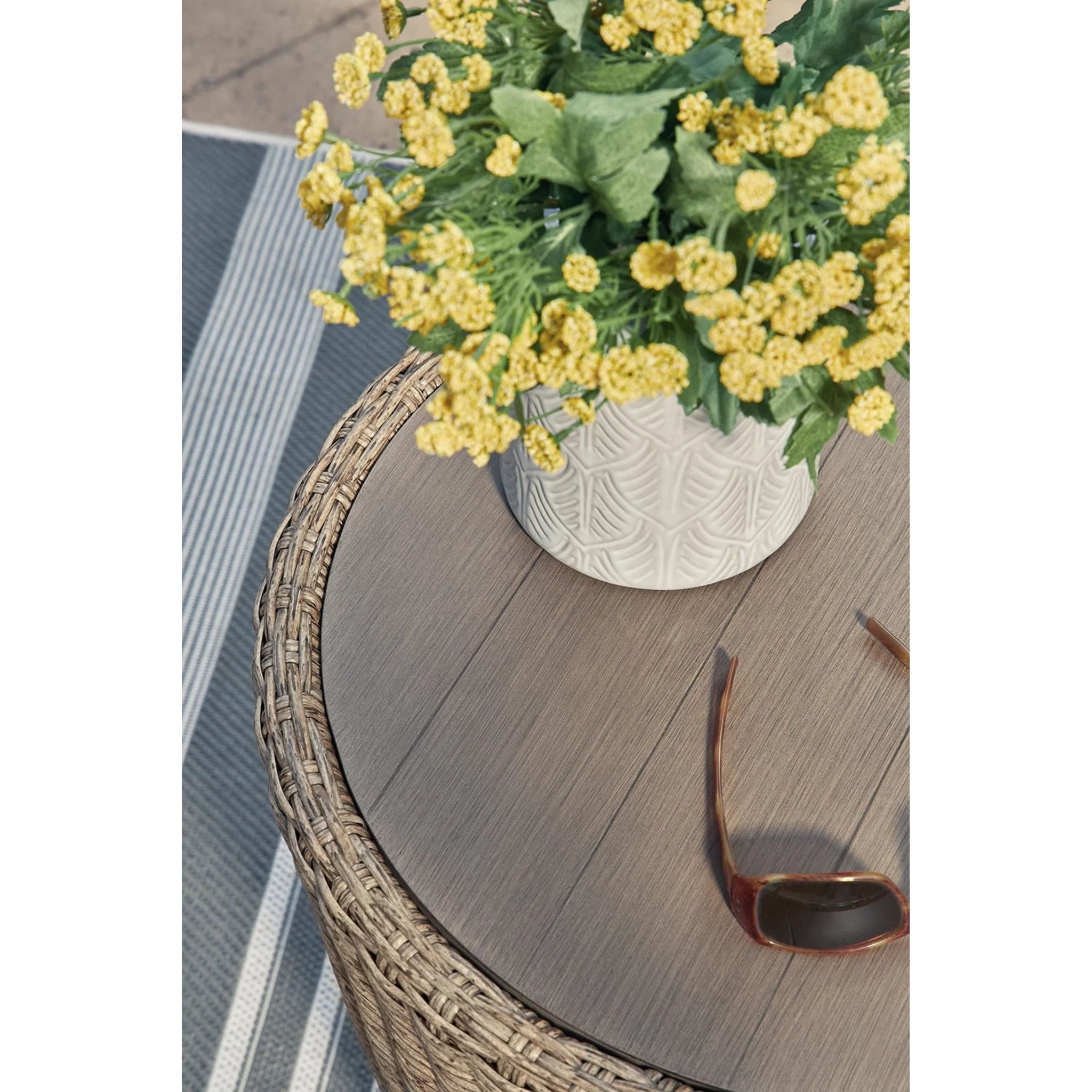 Danson Outdoor Round End Table - Image 6
