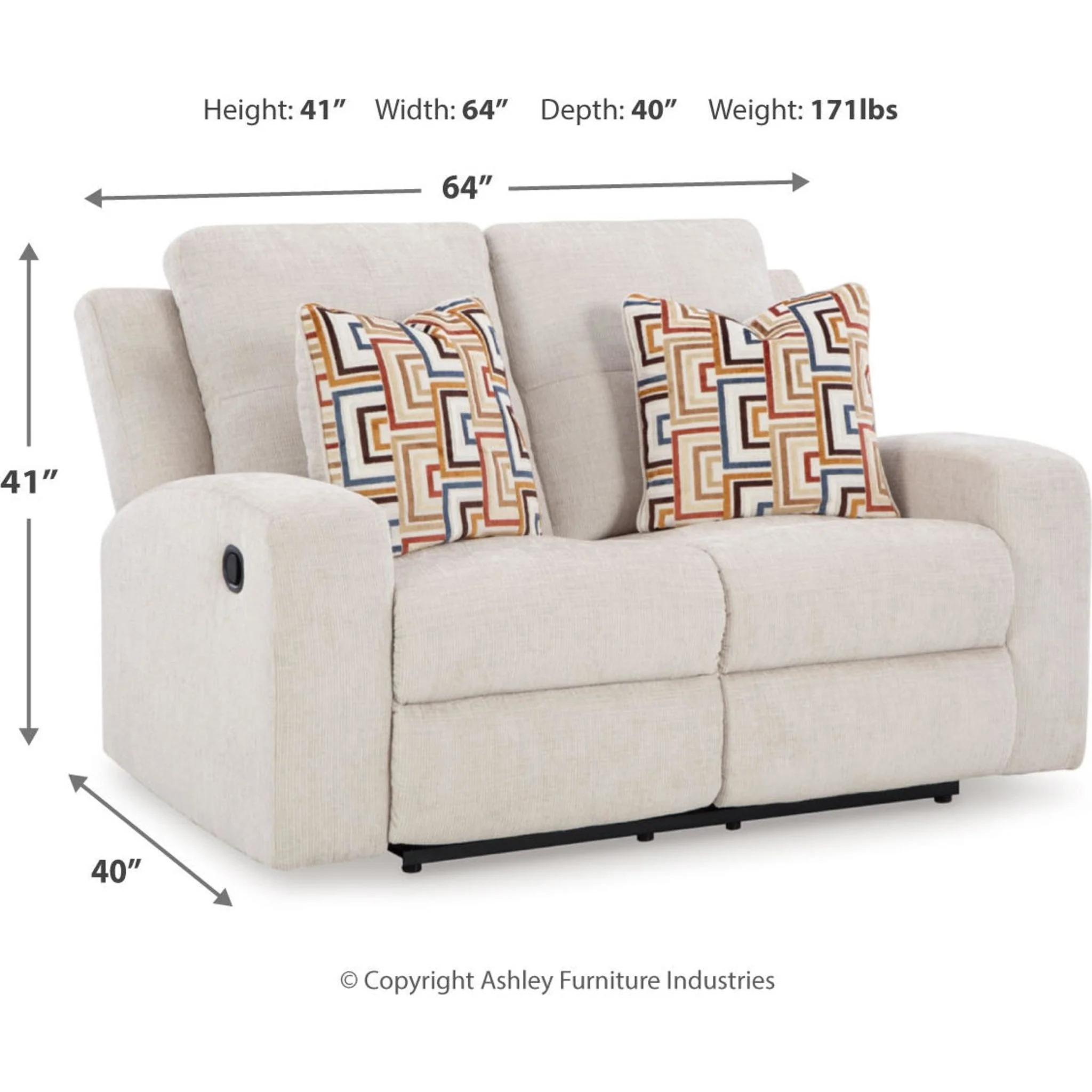Danum Reclining Loveseat - Image 11