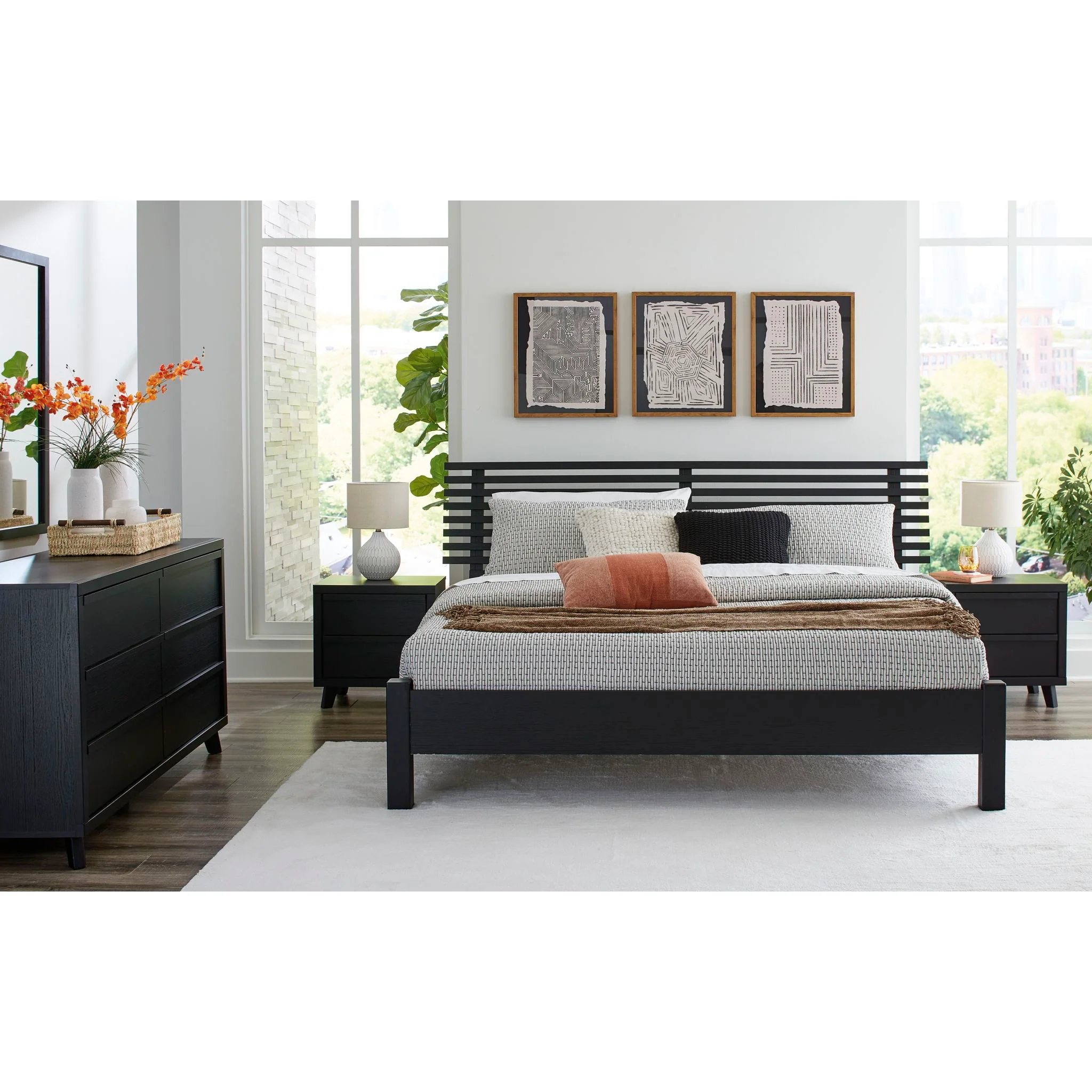 Danziar 5 Piece King Slat Platform Bedroom - Image 10