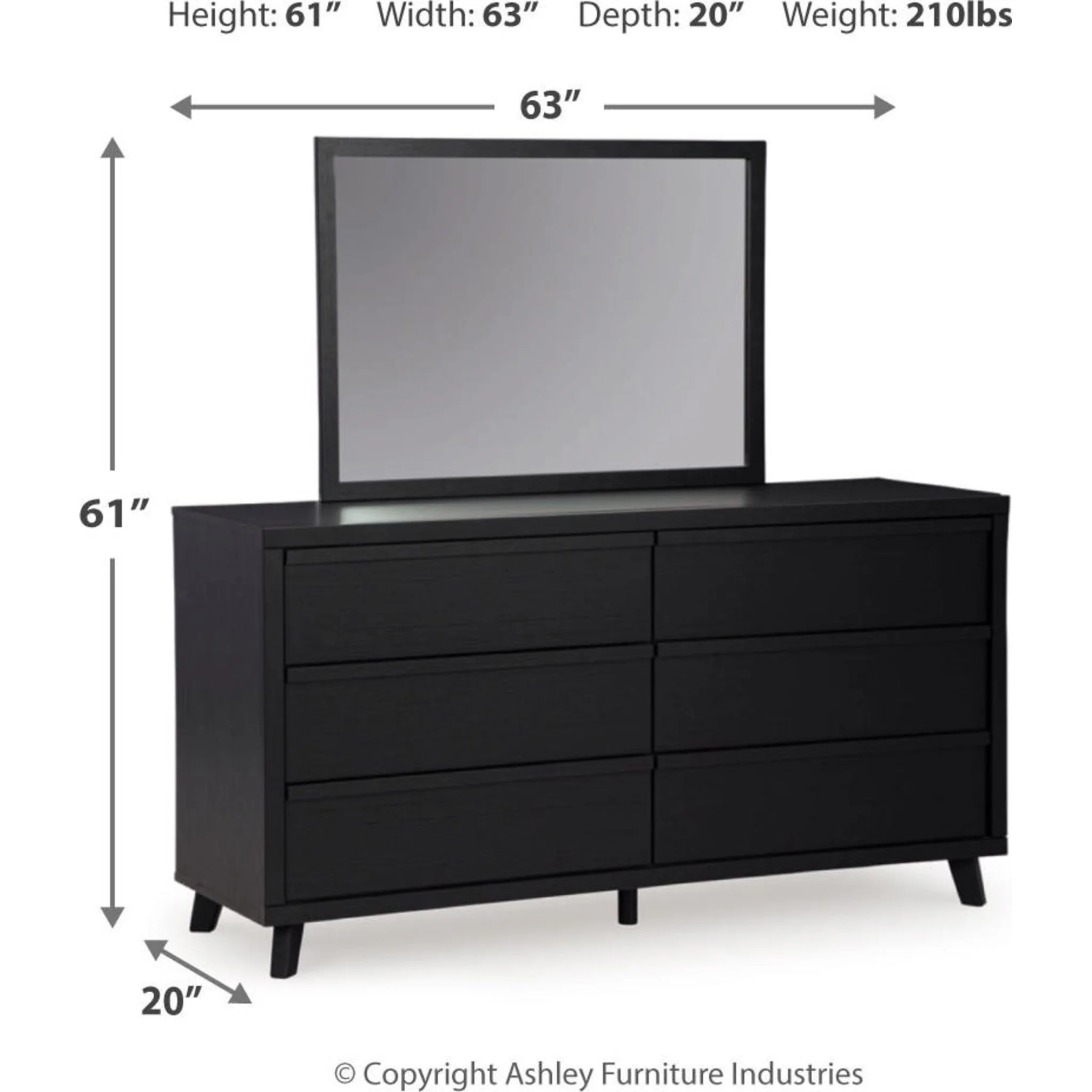Danziar 5 Piece King Slat Platform Bedroom - Image 21