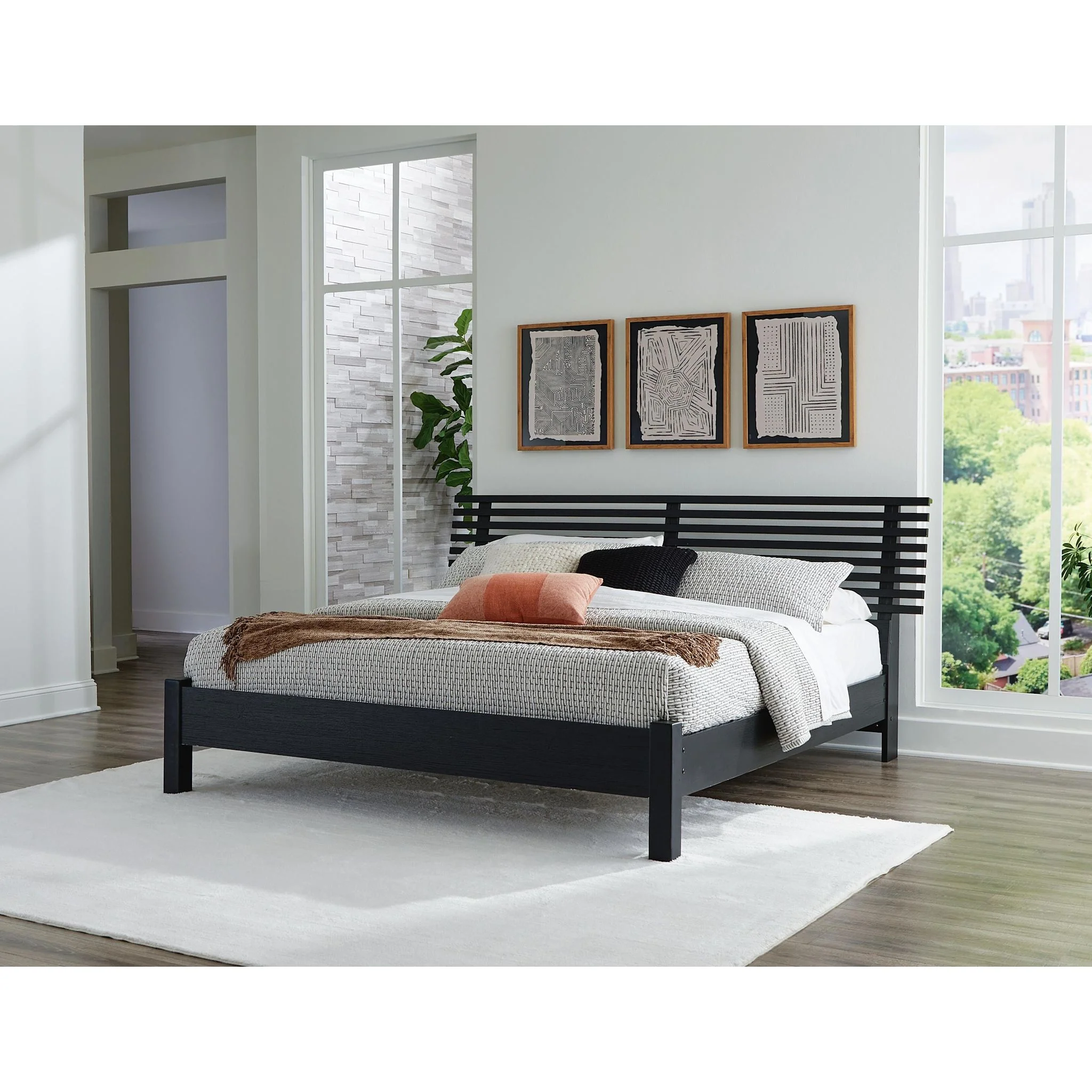 Danziar 5 Piece Queen Slat Platform Bedroom - Image 29