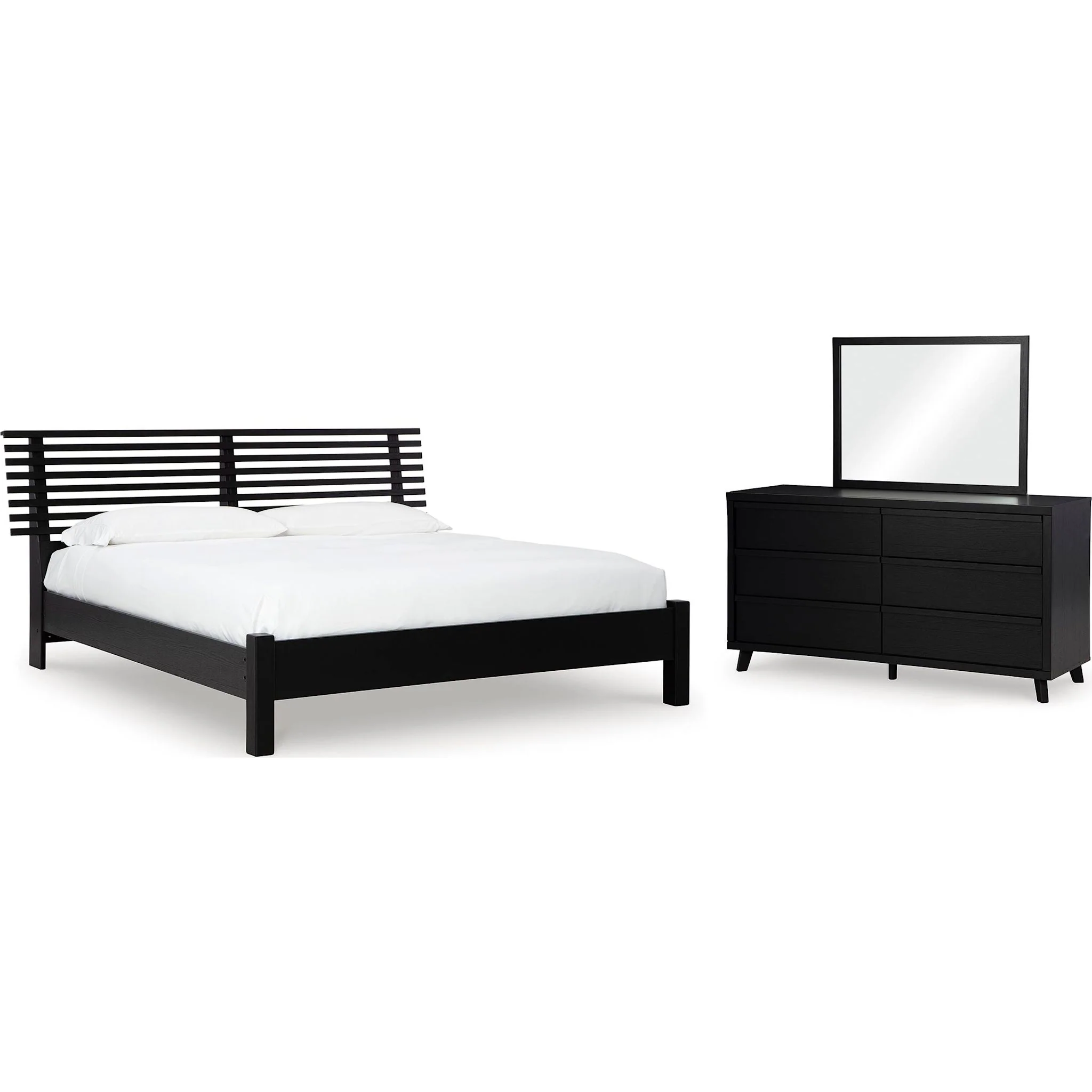 Danziar 5 Piece Queen Slat Platform Bedroom - Image 30