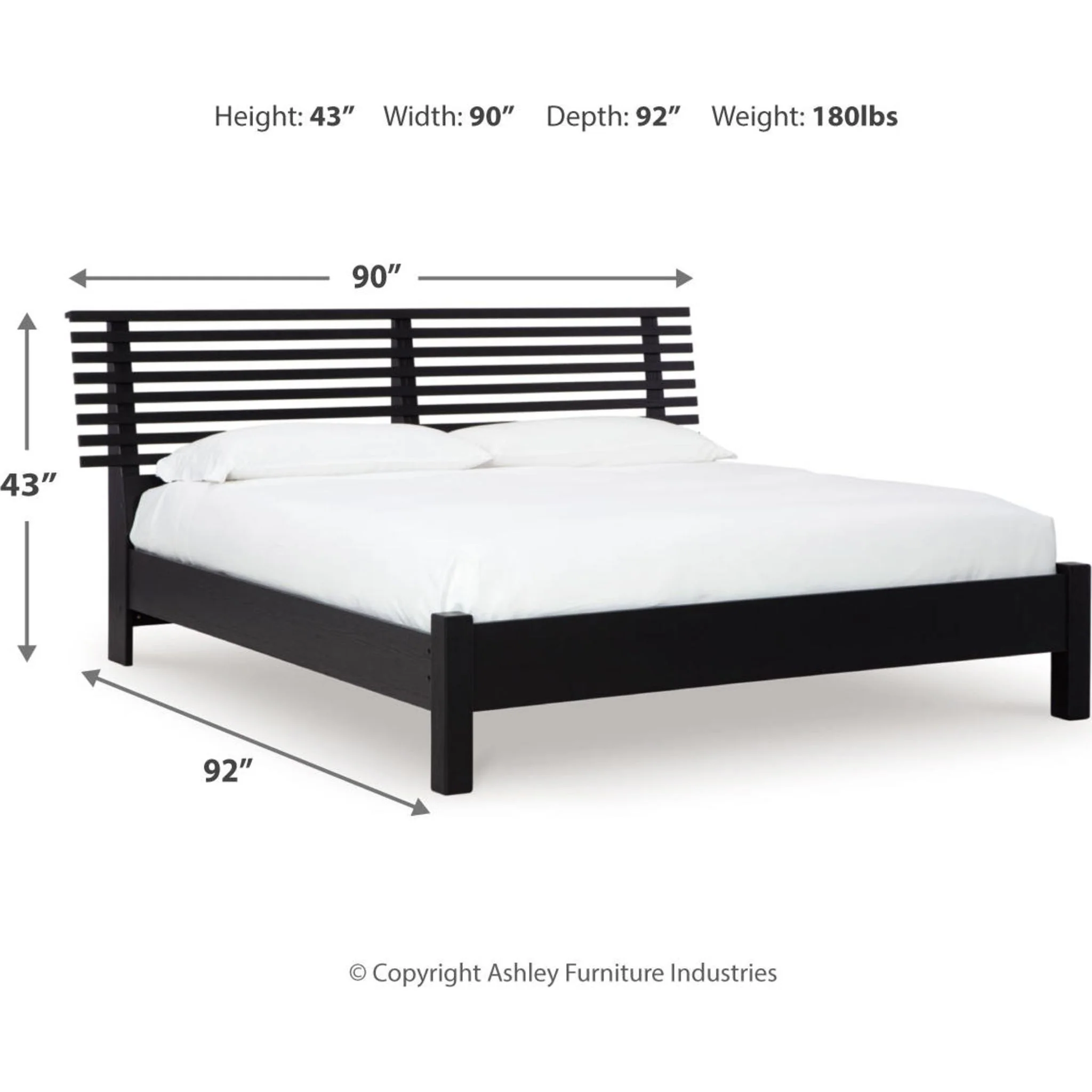 Danziar King Slat Platform Bed - Image 8