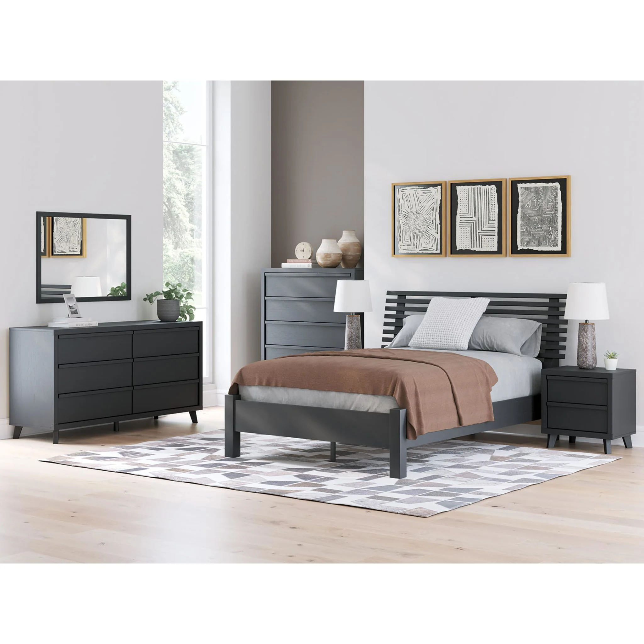 Danziar King Slat Platform Bed - Image 10
